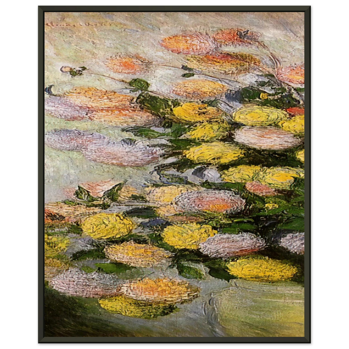 claude monet Vase of Dahlias Framed Art Print - Aluminum Frame - 70x100 cm / 28x40 inches