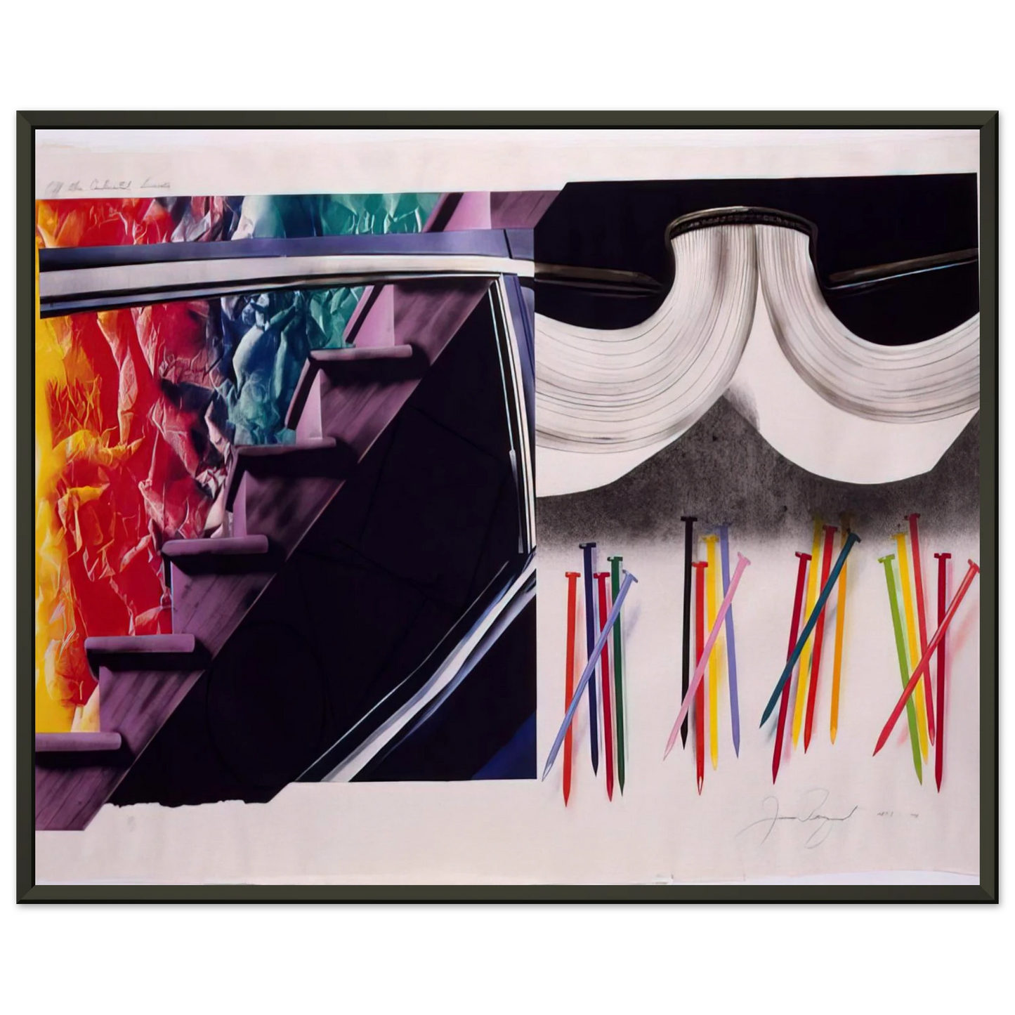 James Rosenquist Off the Continental Divide Framed Art Print - Aluminum Frame - 60x80 cm / 24x32 inches