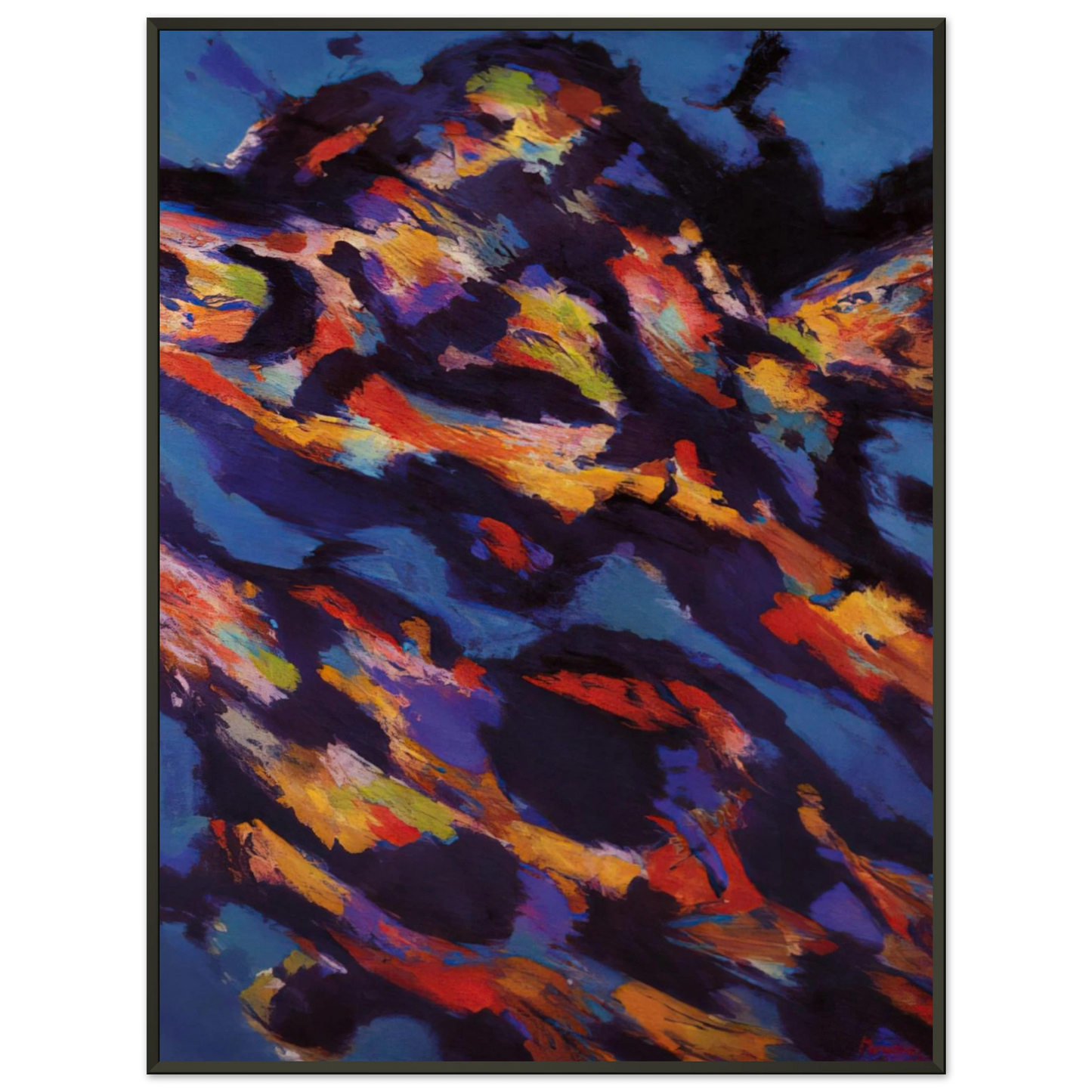 Alfred Manessier Hommage a Miguel de Unamuno Le Torrent vert 1965 Framed Art Print - Aluminum Frame - 70x100 cm / 28x40 inches