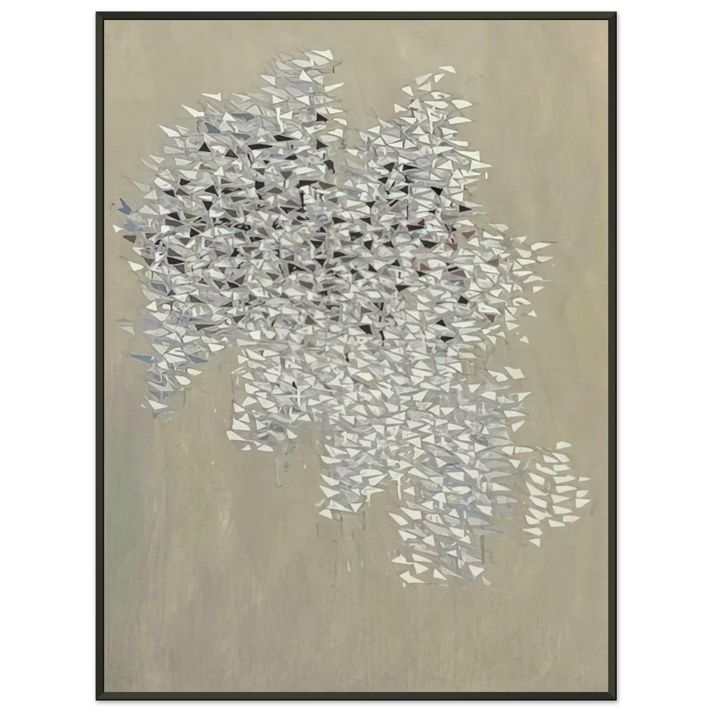 Robert Goodnough VerticalBlueBrownWhite 1984 Framed Art Print - Aluminum Frame - 70x100 cm / 28x40 inches