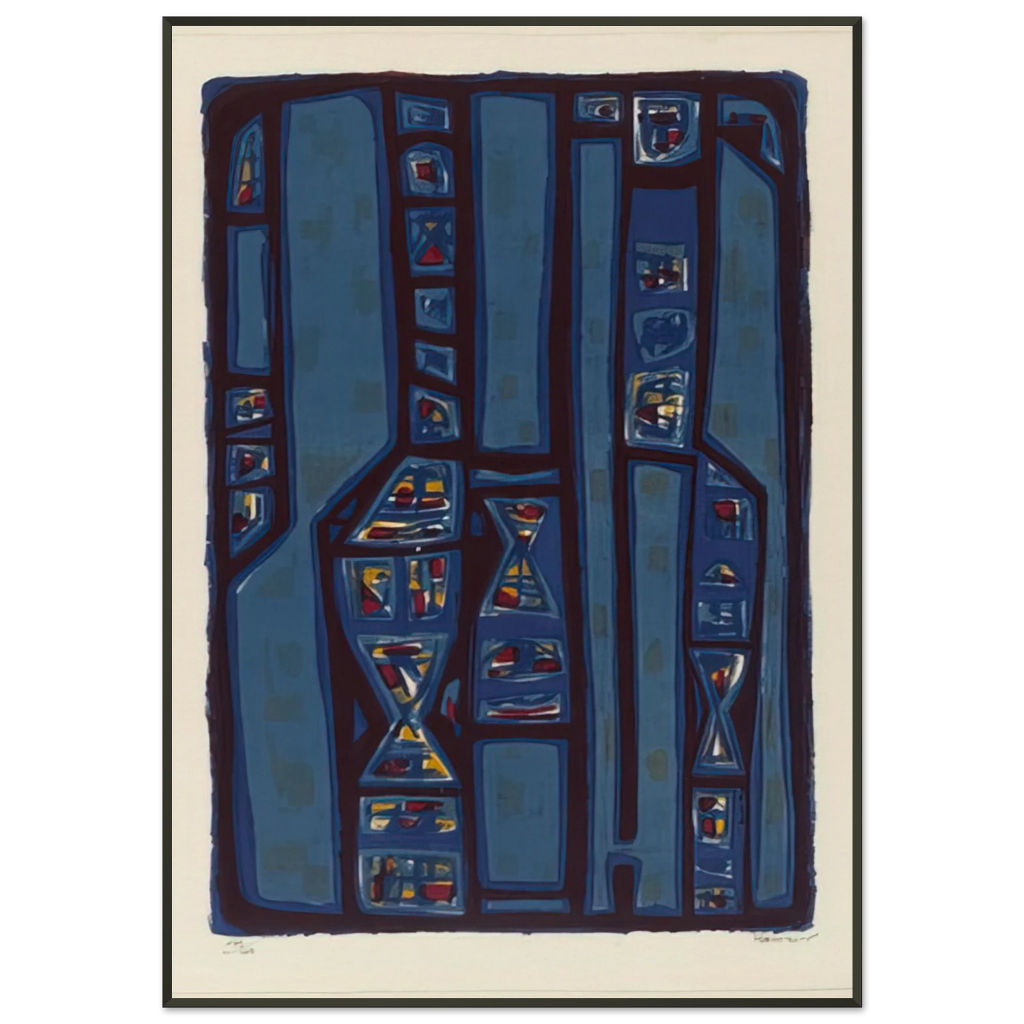 Alfred Manessier Litanies 1952 Framed Art Print - Aluminum Frame - 21x29.7 cm / 8x12"