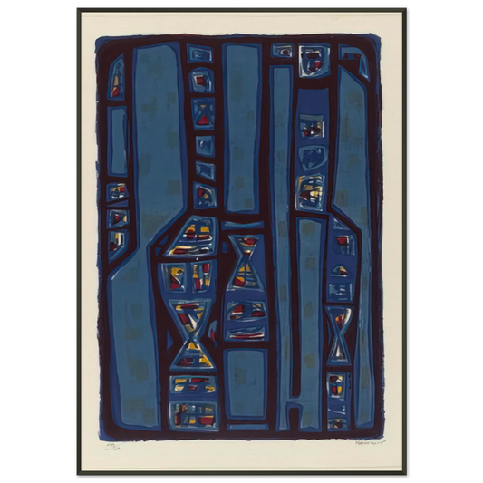 Alfred Manessier  Litanies  1952 Framed Art Print  - Aluminum Frame - 21x29.7 cm / 8x12"