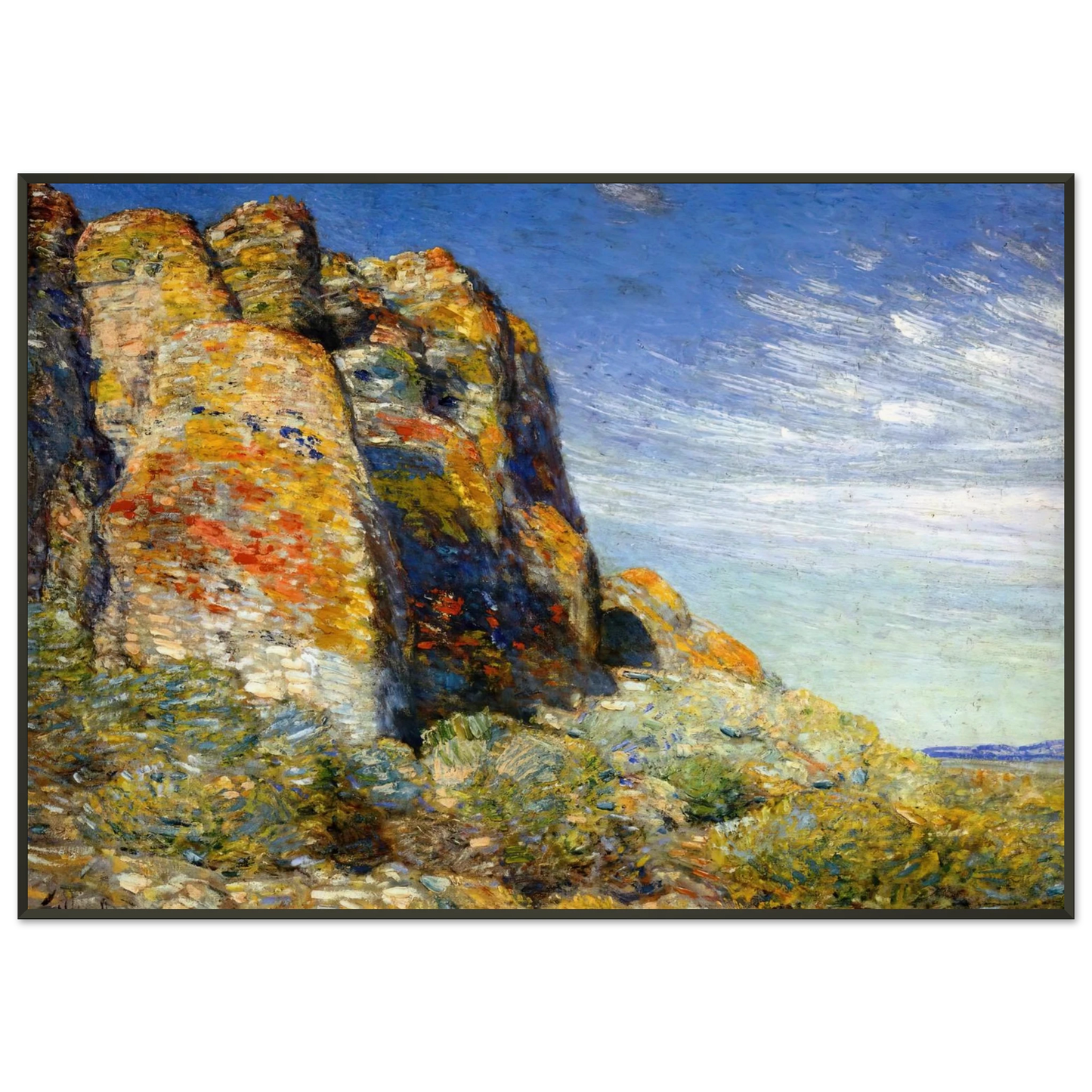 Childe Hassam Harney Desert 02 Framed Art Print - Aluminum Frame - 21x29.7 cm / 8x12"