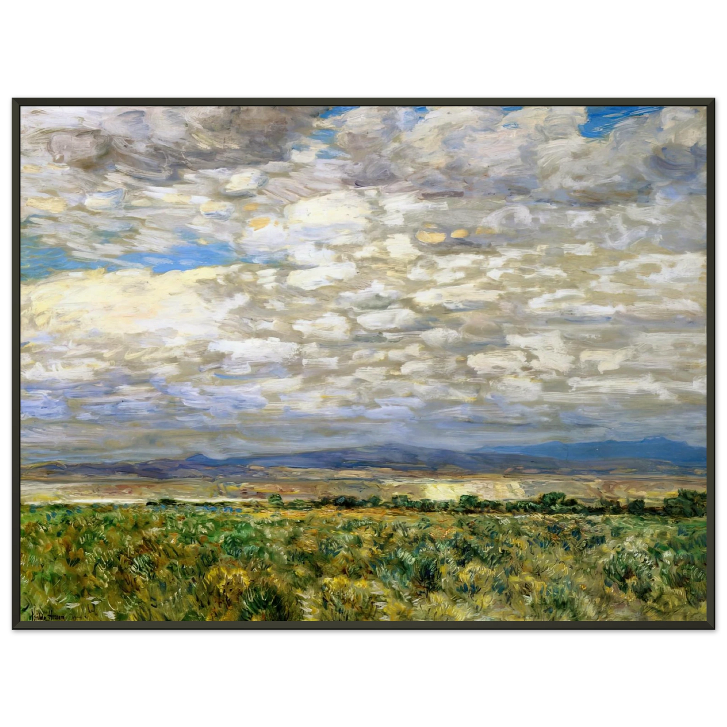 Childe Hassam On the Snake River Oregon Framed Art Print - Aluminum Frame - 40x50 cm / 16x20 inches