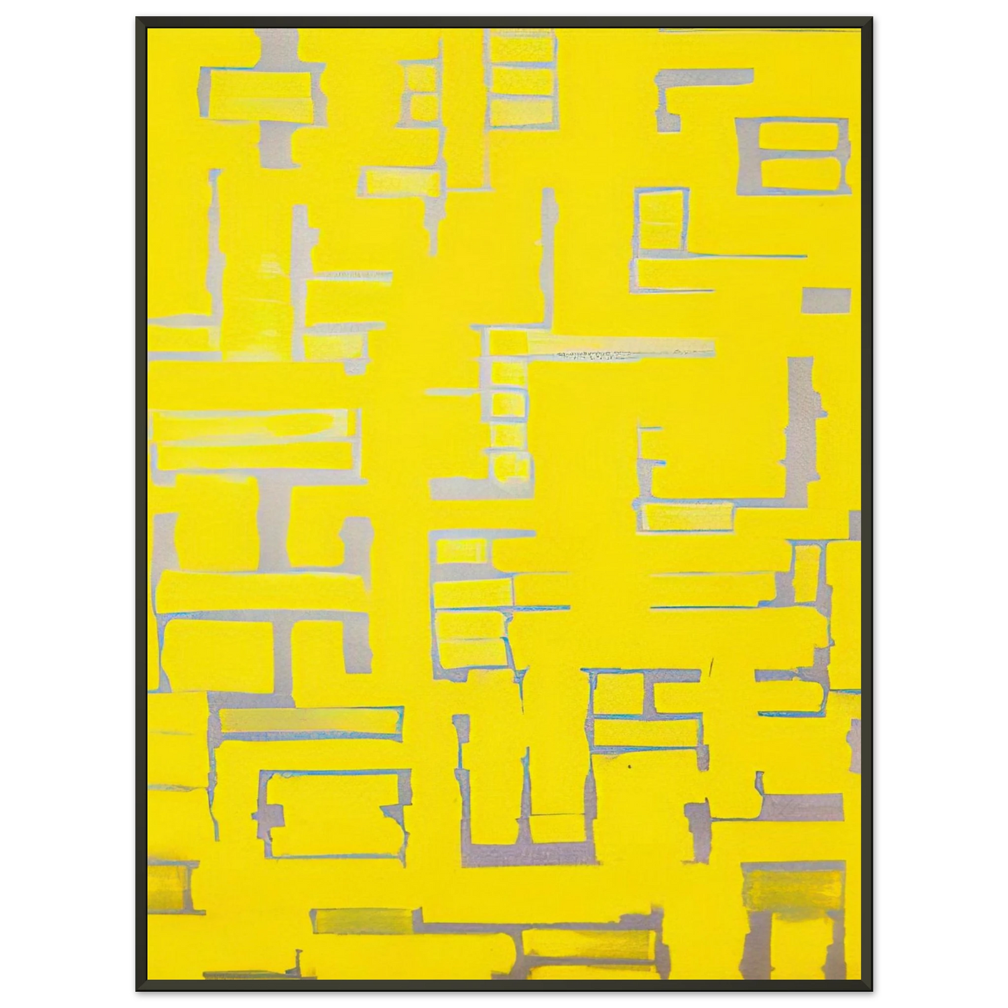 Ad Reinhardt Untitled Yellow and White 1950 Framed Art Print - Aluminum Frame - 60x80 cm / 24x32 inches