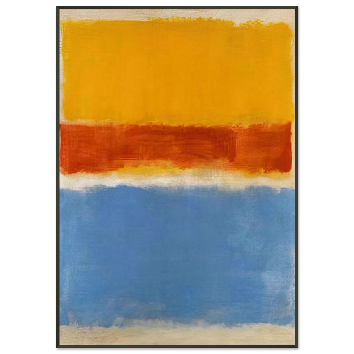 Mark Rothko Untitled Yellow Red and Blue 1953 Framed Art Print - Aluminum Frame - 21x29.7 cm / 8x12"
