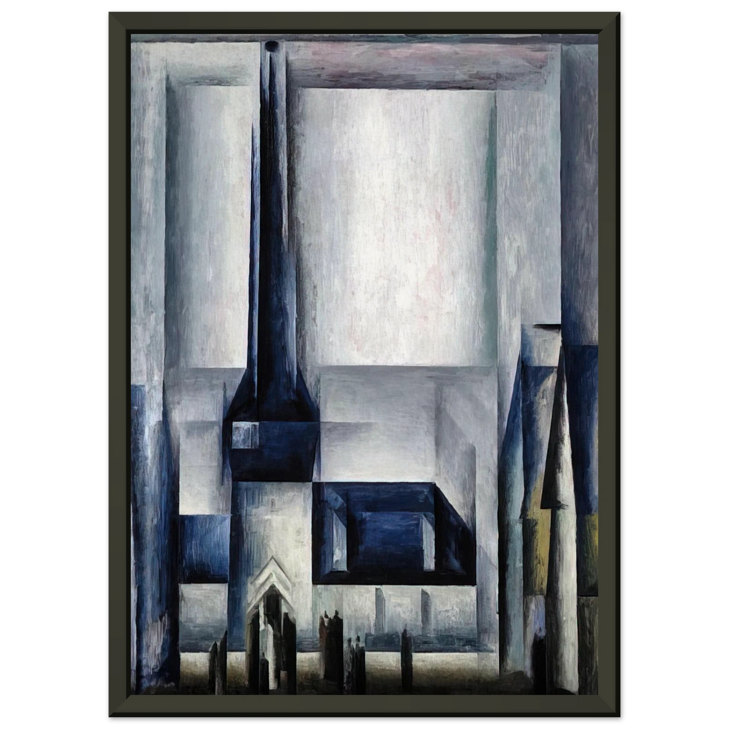 Lyonel Feininger GELMERODA III 1913 Framed Art Print - Aluminum Frame - 60x80 cm / 24x32 inches