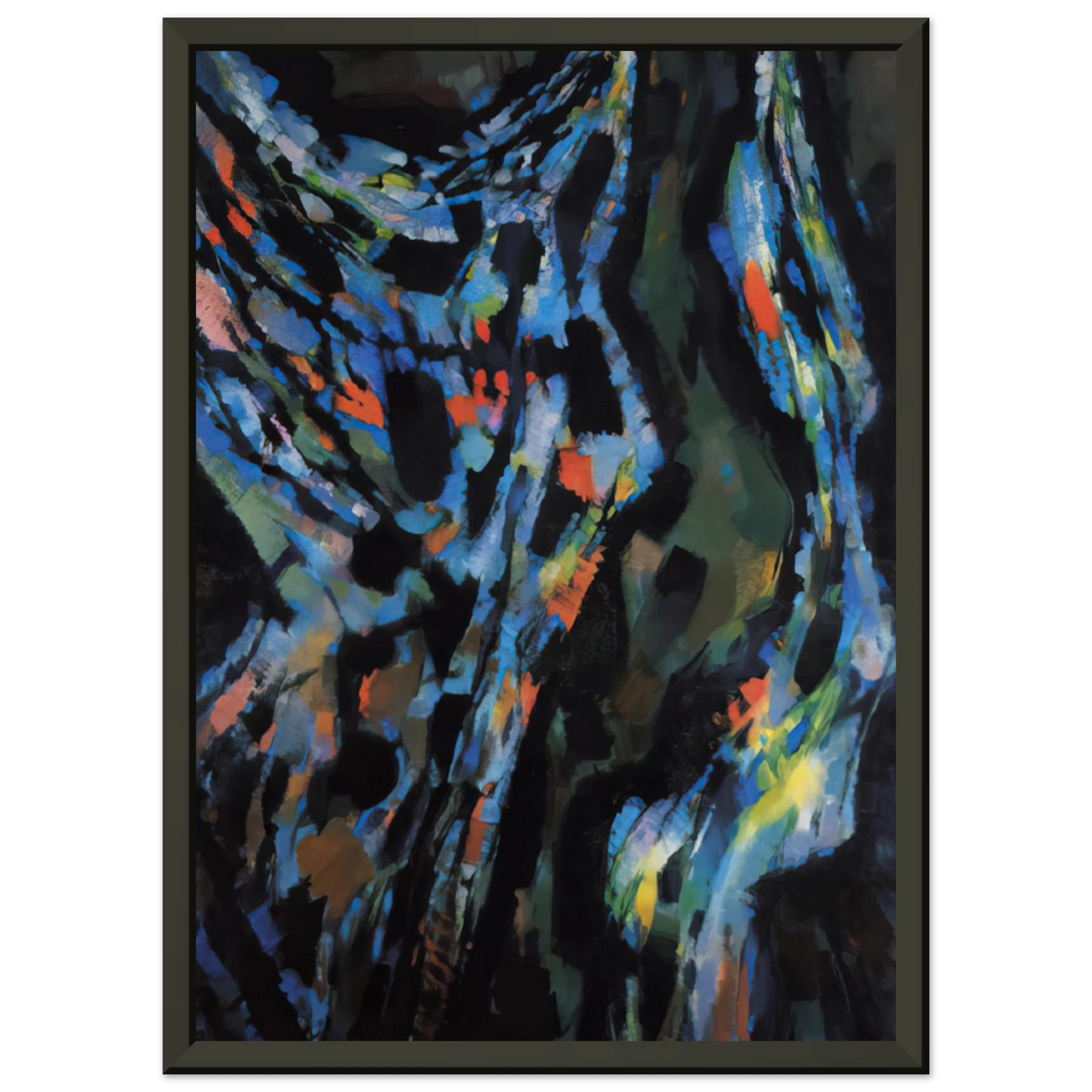 Alfred Manessier Les Tenebres 1962 Framed Art Print - Aluminum Frame - 70x100 cm / 28x40 inches