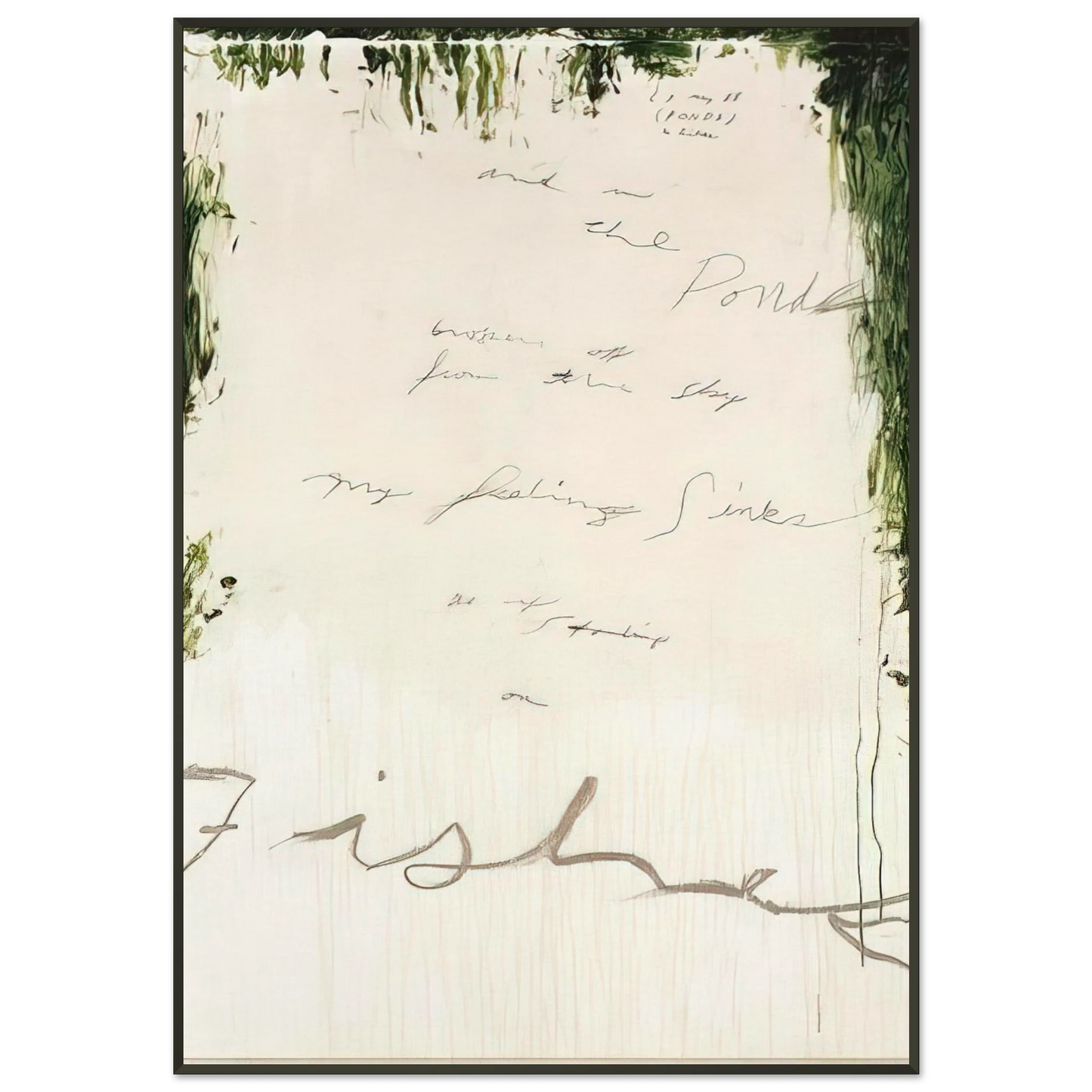 Cy Twombly Untitled Part I Framed Art Print - Aluminum Frame - 21x29.7 cm / 8x12"