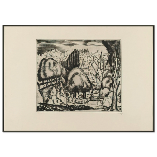 Andre Derain  LANDSCAPE 1907 2 Framed Art Print  - Aluminum Frame - 21x29.7 cm / 8x12"