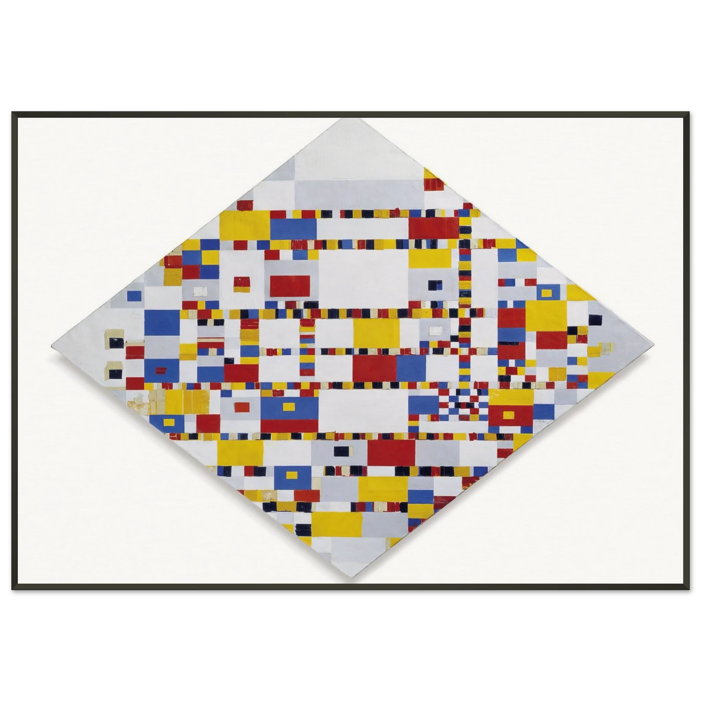 Piet Mondrian Victory Boogie Woogie Framed Art Print - Aluminum Frame - 21x29.7 cm / 8x12"