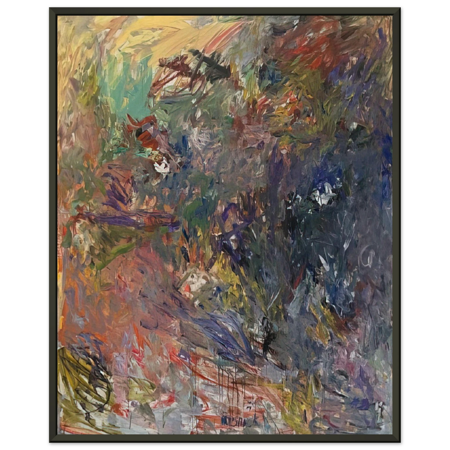 Milton Resnick UNTITLED 1959 Framed Art Print - Aluminum Frame - 70x100 cm / 28x40 inches