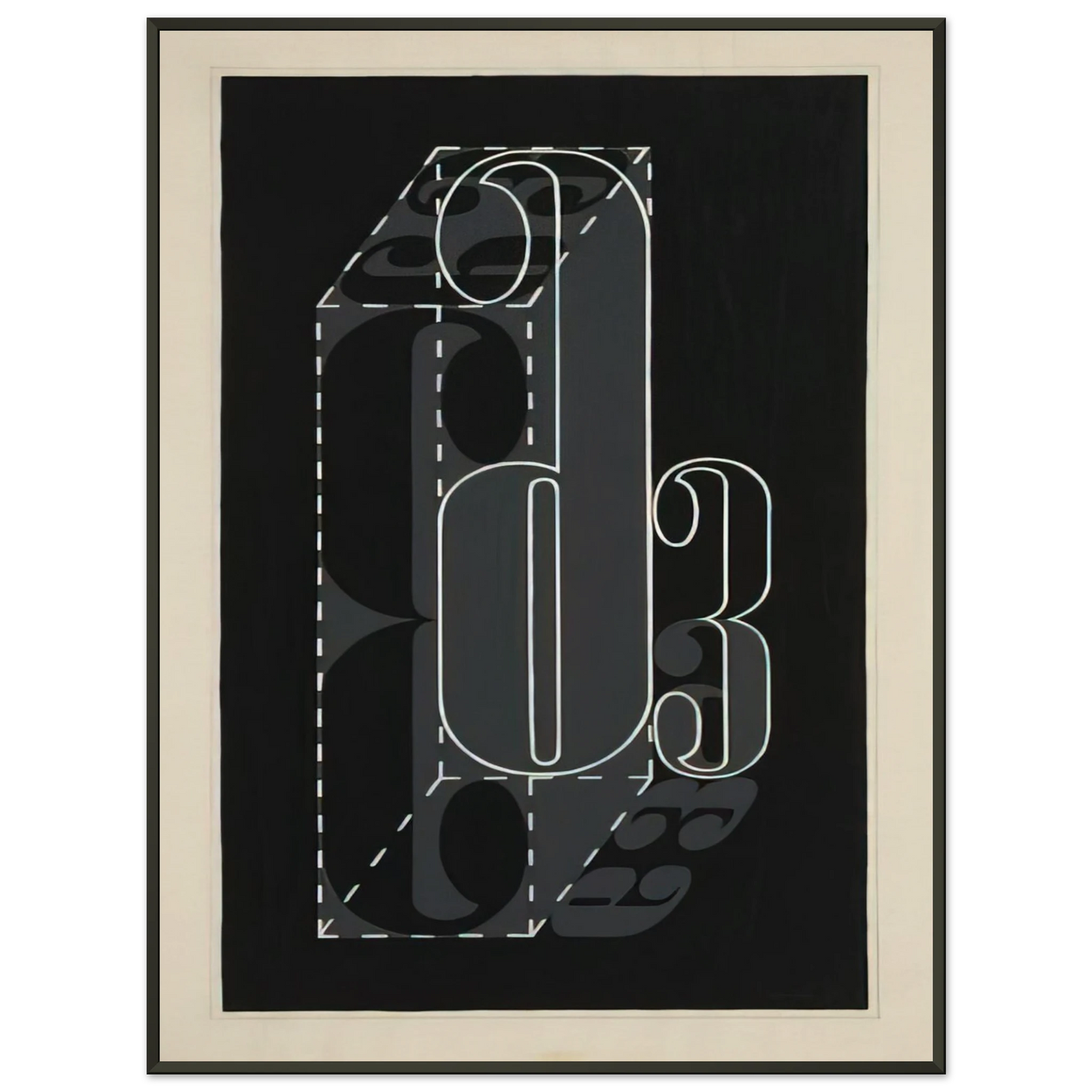 Josef Albers 6 AND 3 1931 Framed Art Print - Aluminum Frame - 40x50 cm / 16x20 inches