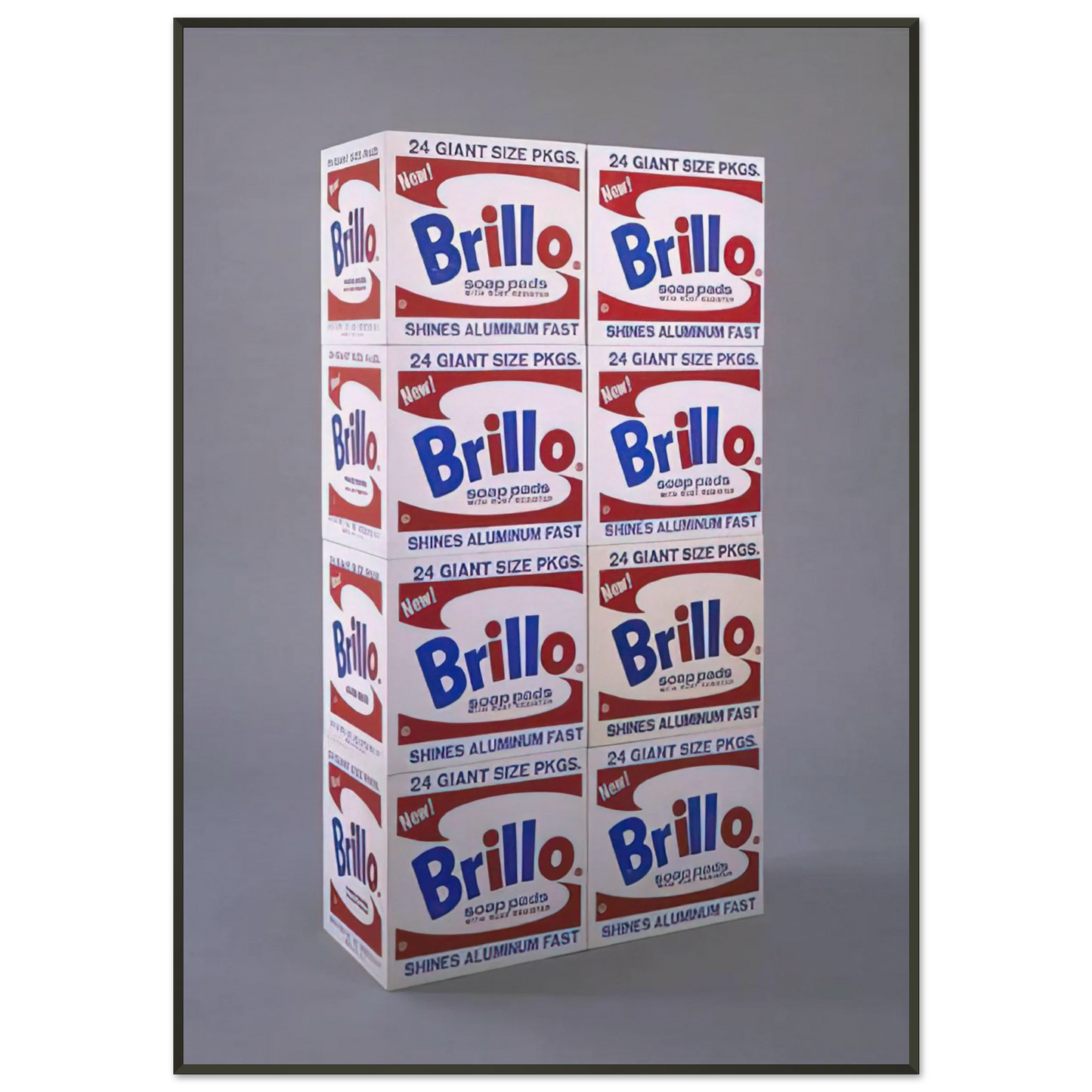 Andy Warhol Brillo Soap Pads Boxes Framed Art Print - Aluminum Frame - 21x29.7 cm / 8x12"