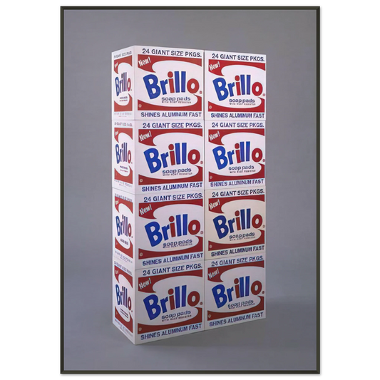 Andy Warhol  Brillo Soap Pads Boxes Framed Art Print  - Aluminum Frame - 21x29.7 cm / 8x12"