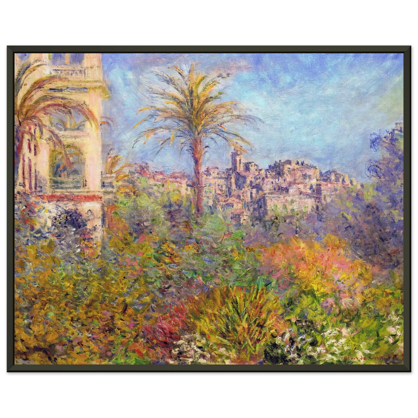 claude monet Villas at Bordighera 03 Framed Art Print - Aluminum Frame - 60x80 cm / 24x32 inches