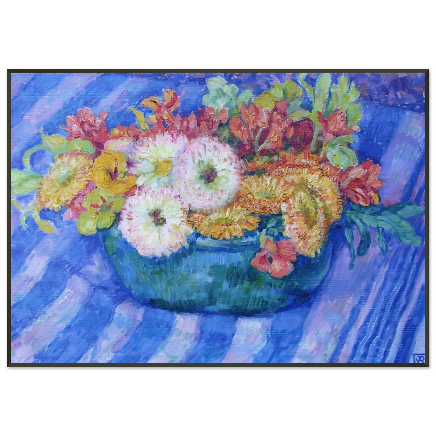 Theo van Rysselberghe YELLOW BOUQUET 1917 Framed Art Print - Aluminum Frame - 21x29.7 cm / 8x12"