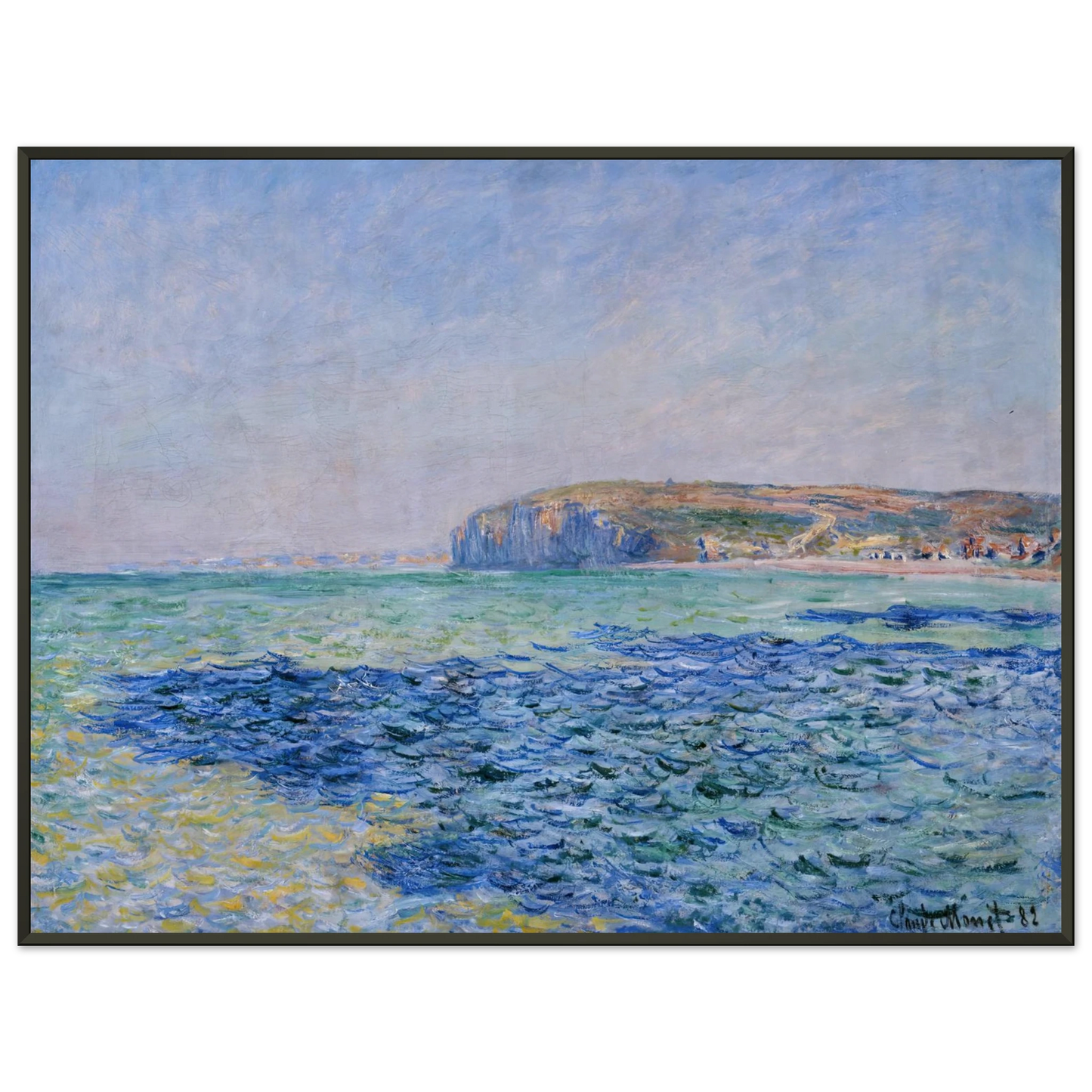 claude monet  Shadows on the Sea at Pourville Framed Art Print  - Aluminum Frame - 60x80 cm / 24x32 inches