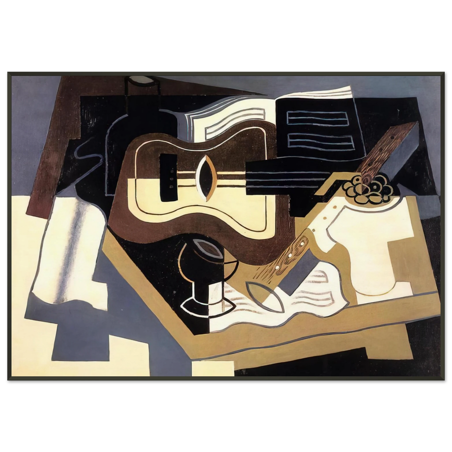 Juan Gris  GUITAR AND CLARINET 1920 Framed Art Print  - Aluminum Frame - 21x29.7 cm / 8x12"