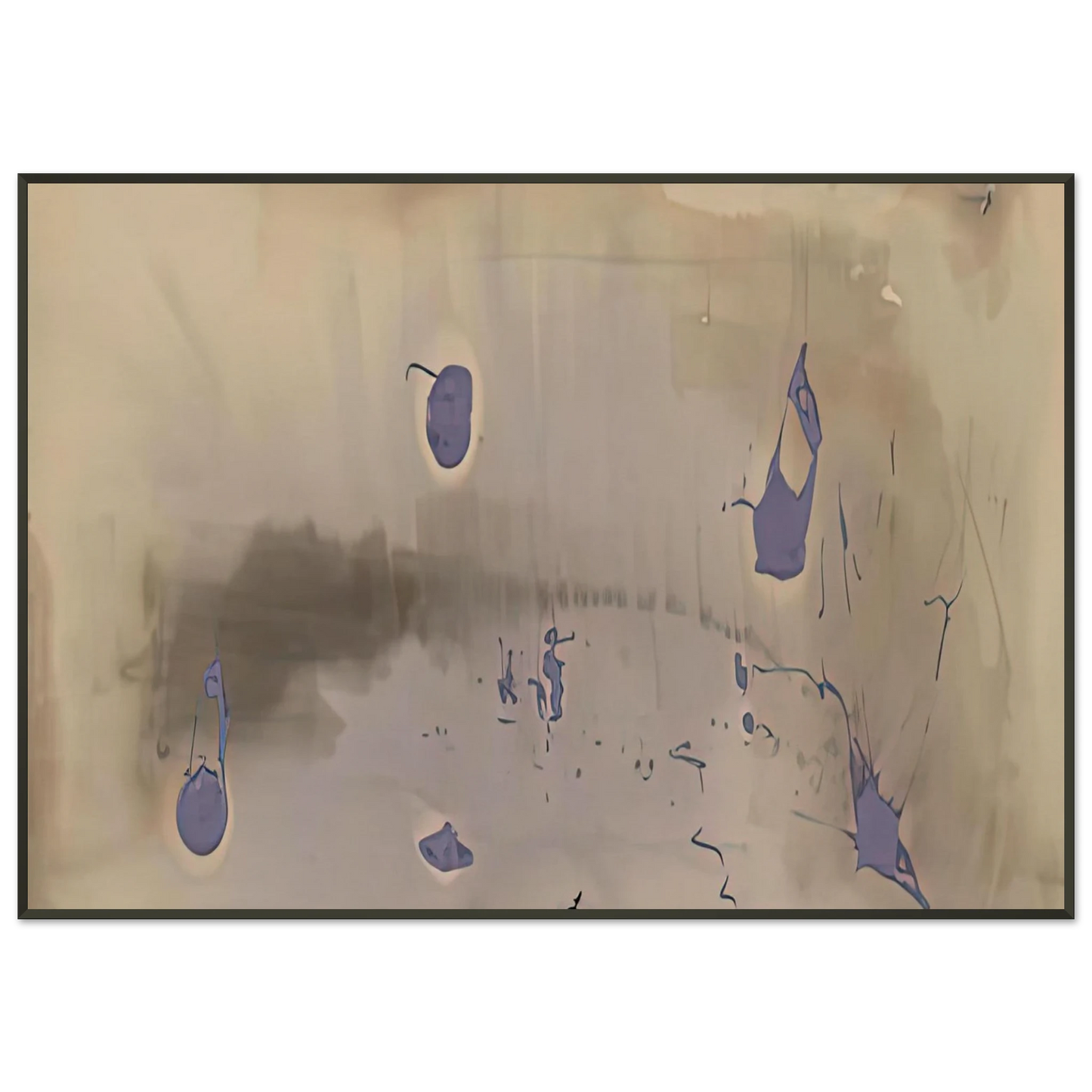 Helen Frankenthaler  Sacrifice Decision 1981 Framed Art Print  - Aluminum Frame - 21x29.7 cm / 8x12"