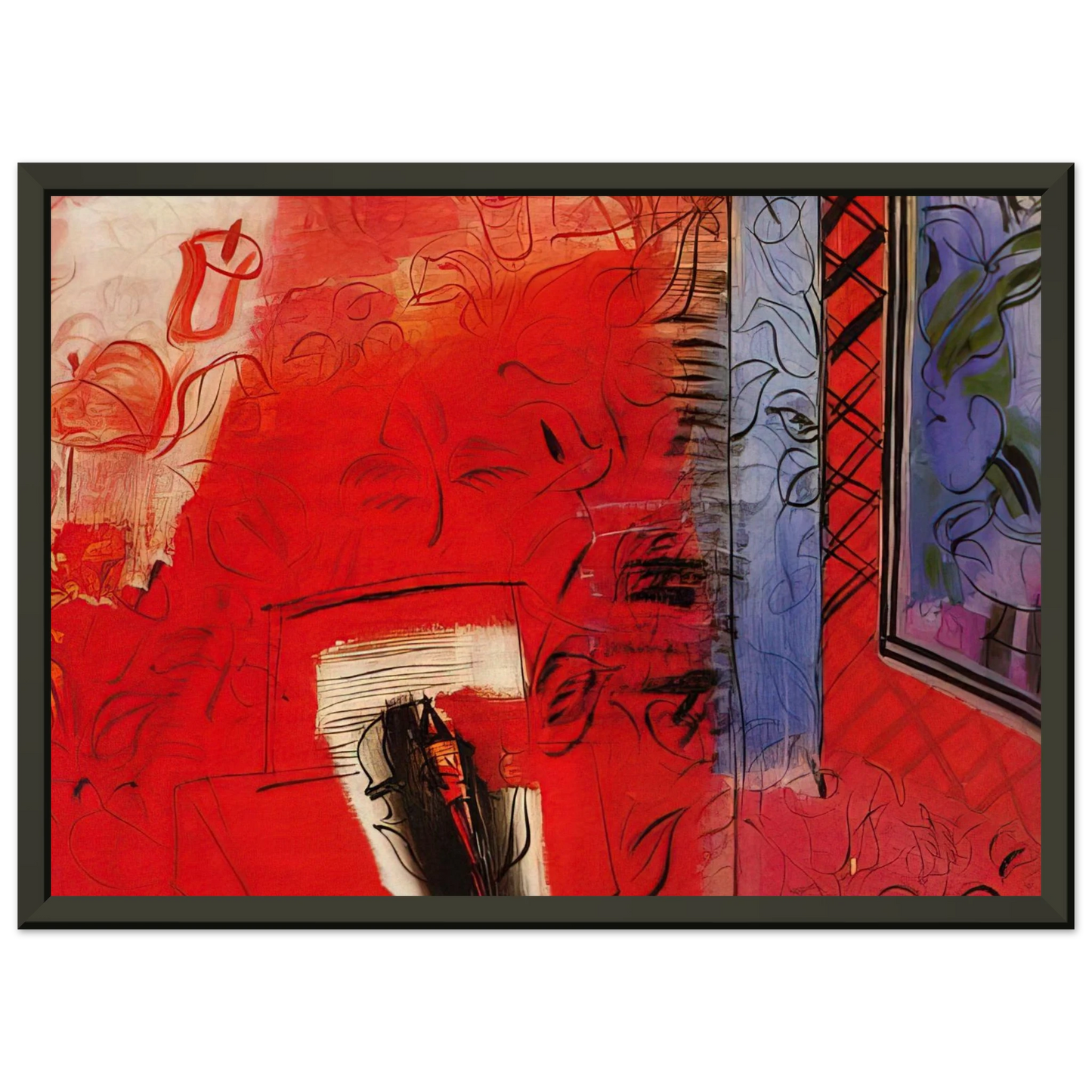 Raoul Dufy STILL LIFE WITH VIOLIN HOMMAGE TO BACH 1952 Framed Art Print - Aluminum Frame - 40x50 cm / 16x20 inches