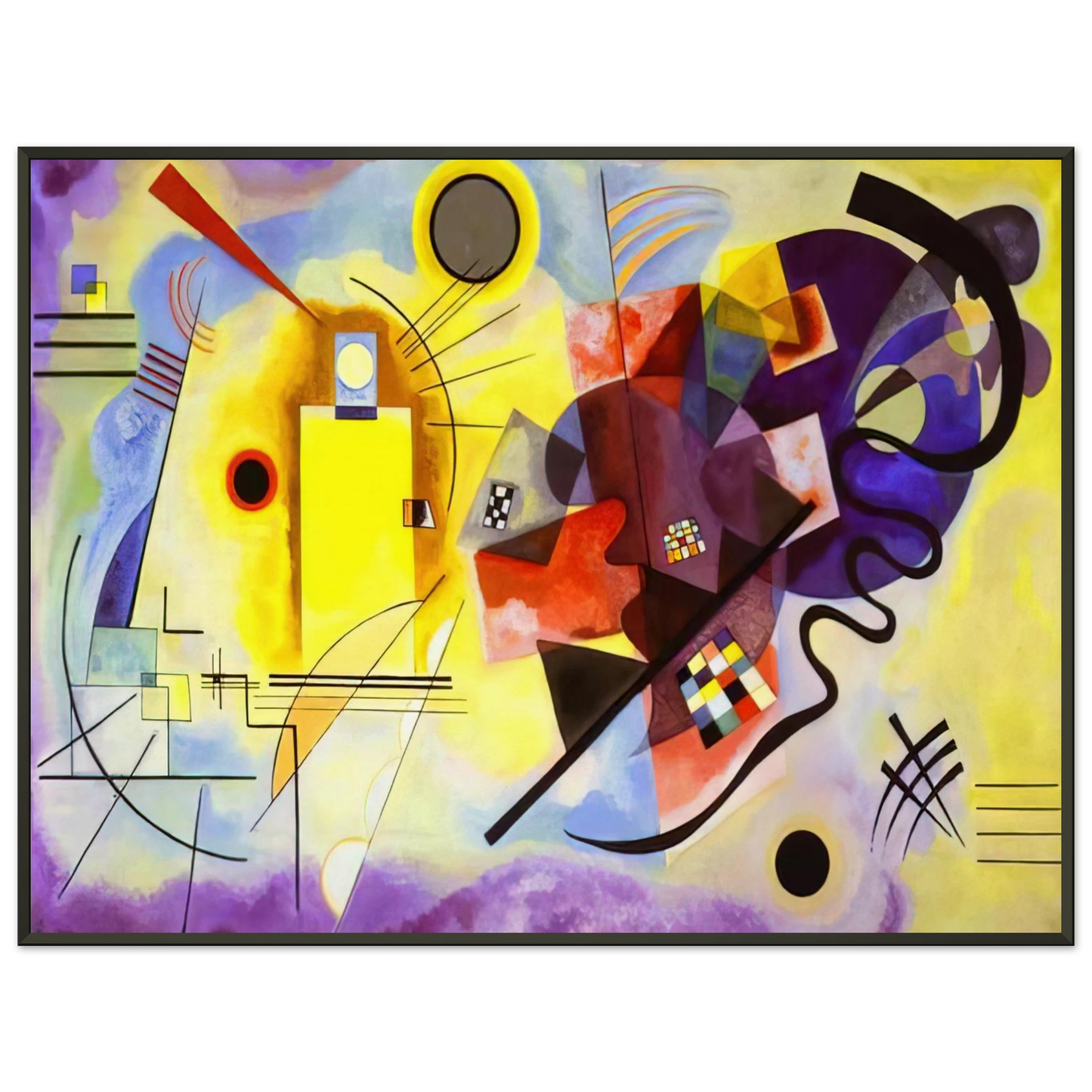 Wassily Kandinsky YELLOW RED BLUE 1925 Framed Art Print - Aluminum Frame - 60x80 cm / 24x32 inches