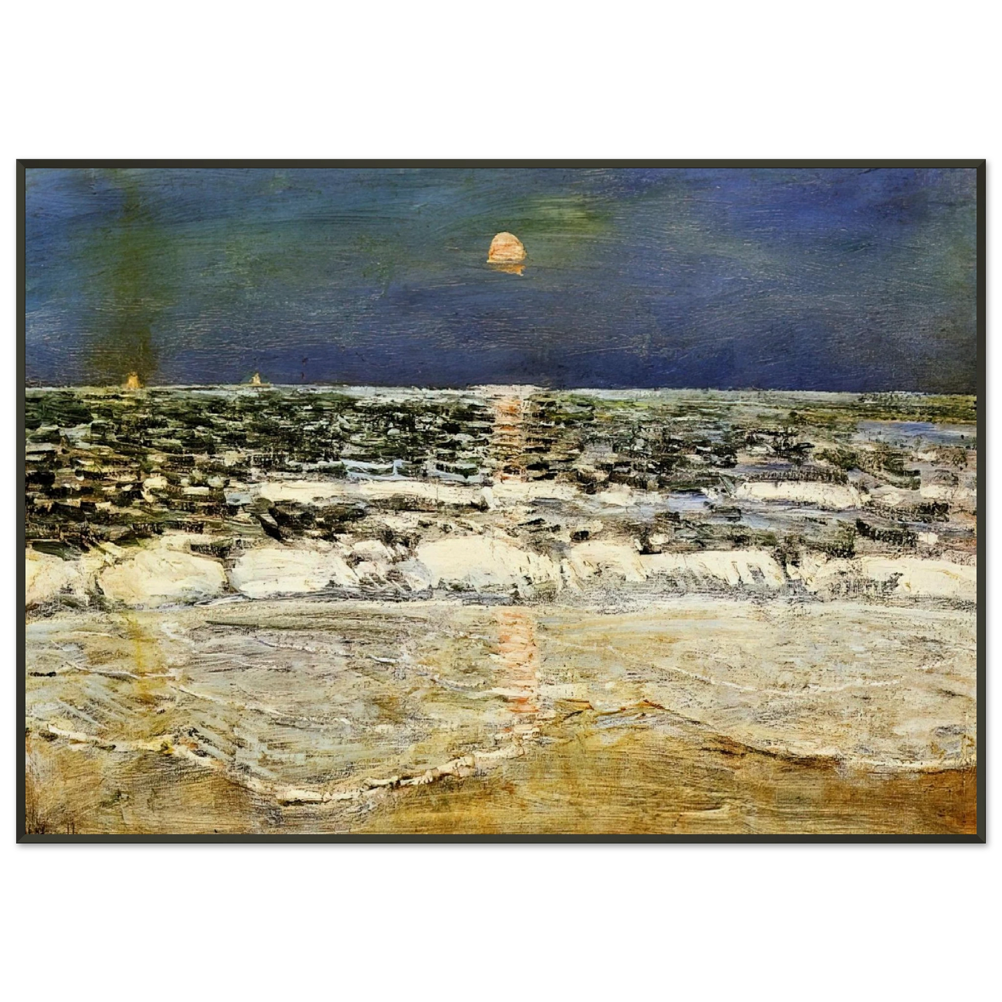 Childe Hassam East Hampton Framed Art Print - Aluminum Frame - 21x29.7 cm / 8x12"