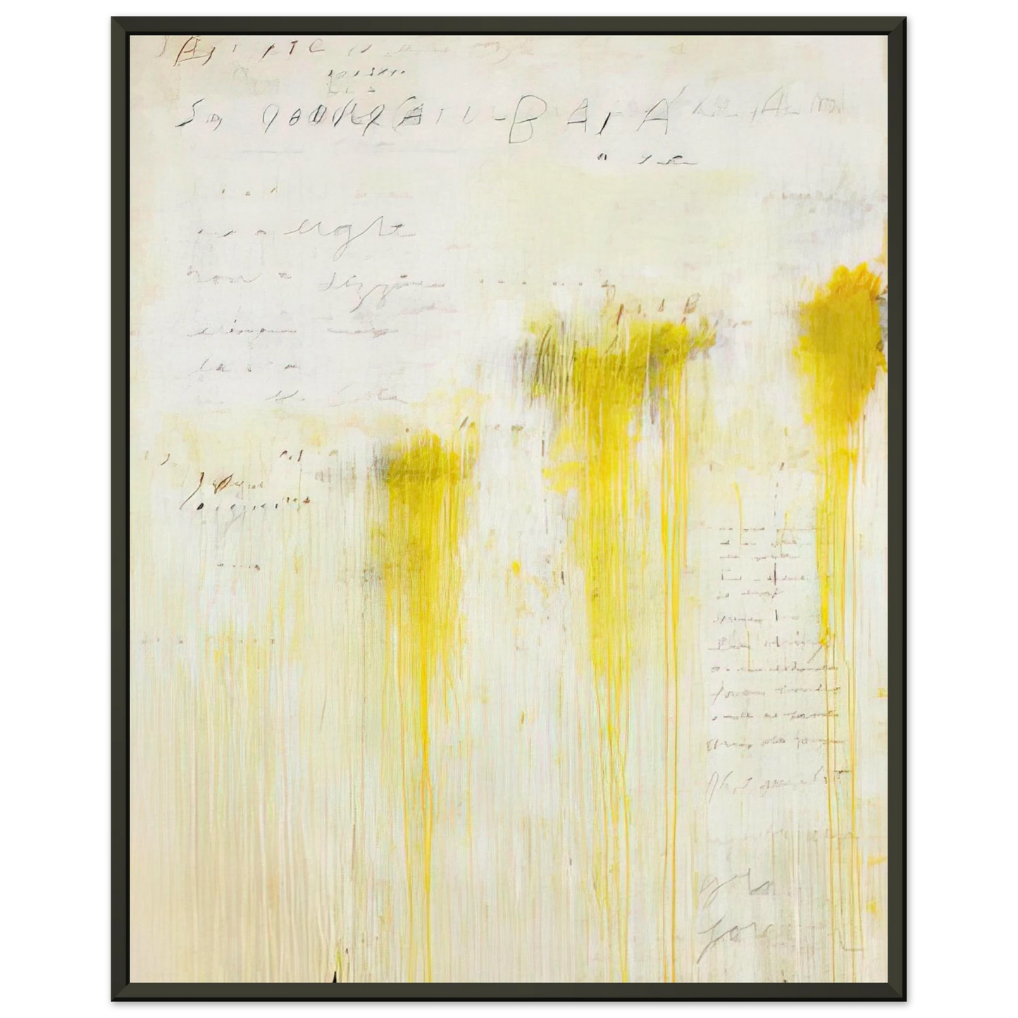 Cy Twombly Quattro Stagioni II Estate Framed Art Print - Aluminum Frame - 70x100 cm / 28x40 inches