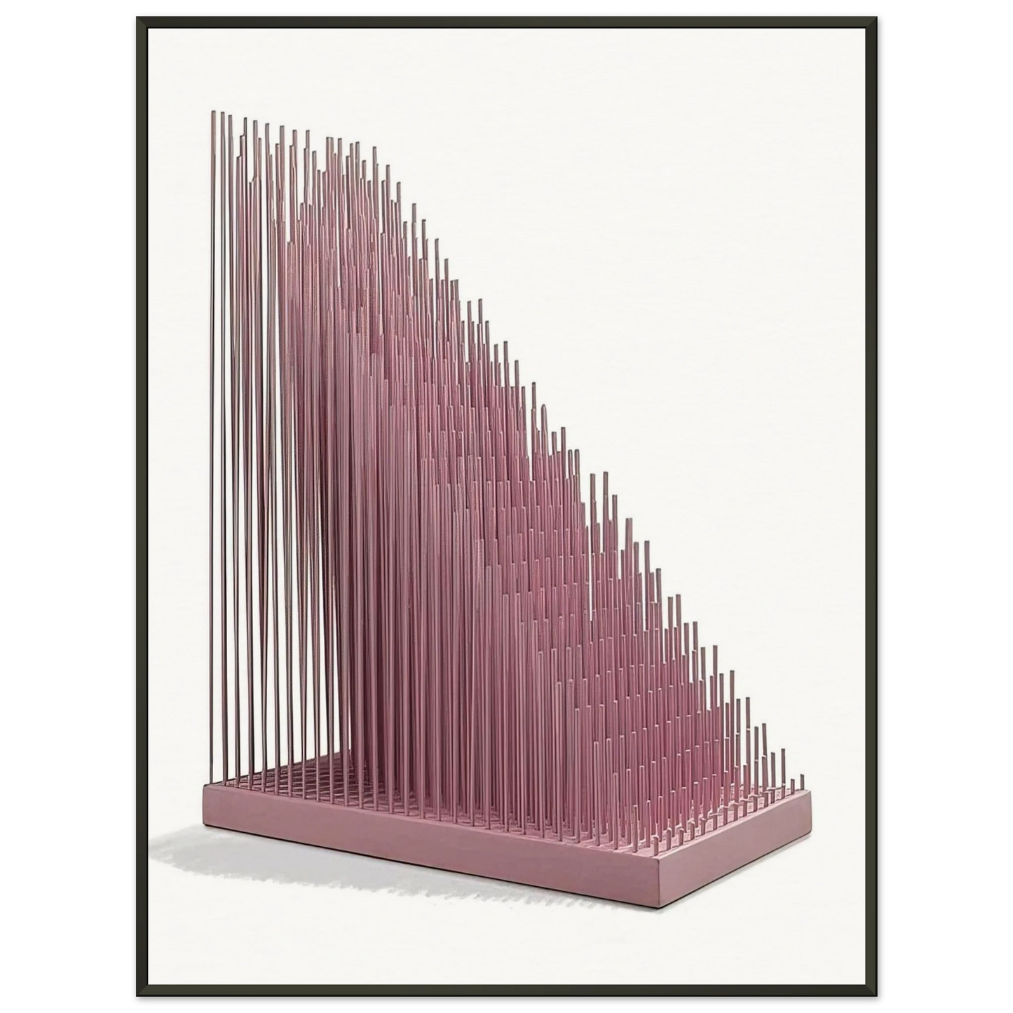 Jesus Rafael Soto PROGRESION ROSA Framed Art Print - Aluminum Frame - 60x80 cm / 24x32 inches