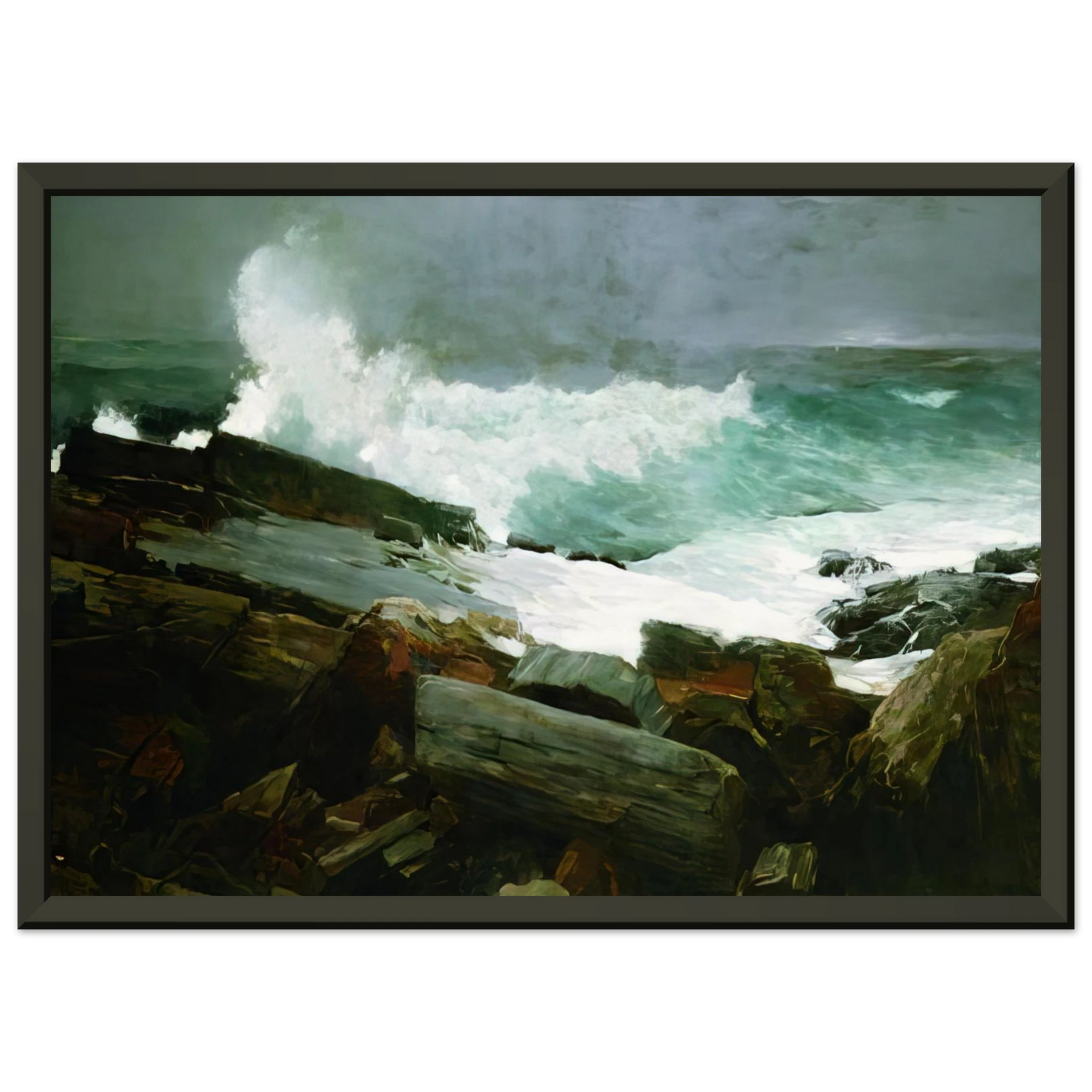 Winslow Homer WEATHERBEATEN 1894 Framed Art Print - Aluminum Frame - 70x100 cm / 28x40 inches