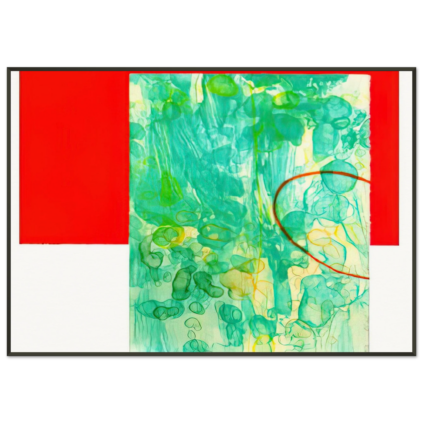 Sam Gilliam Bluest Framed Art Print - Aluminum Frame - 21x29.7 cm / 8x12"