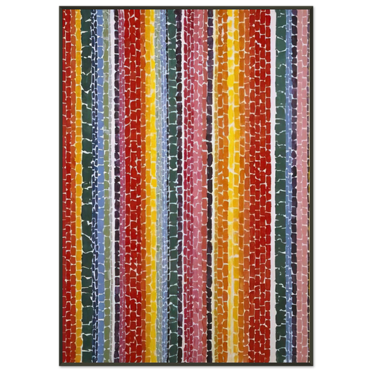 Alma Woodsey Thomas  EARTH SERMON BEAUTY LOVE AND PEACE 1971 Framed Art Print  - Aluminum Frame - 21x29.7 cm / 8x12"