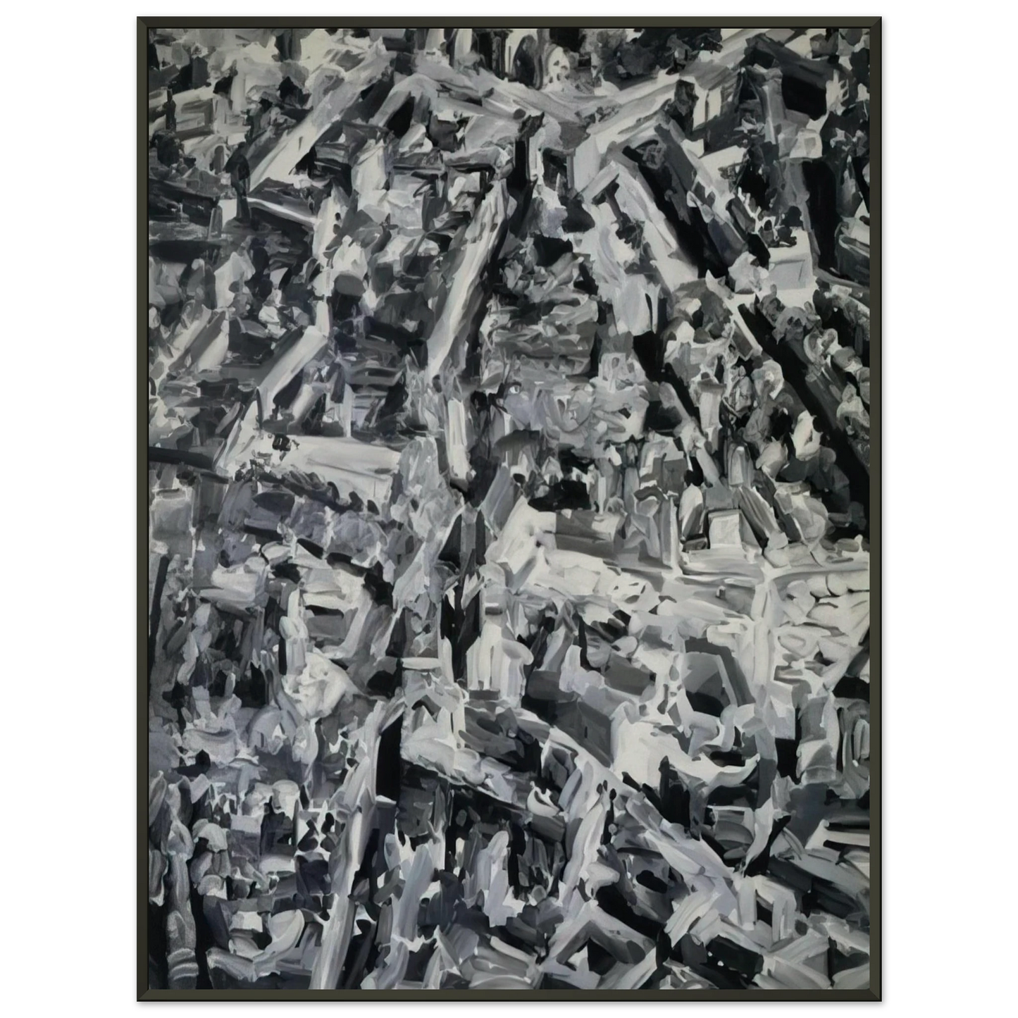 Gerhard Richter TOWNSCAPE F 1968 Framed Art Print - Aluminum Frame - 60x80 cm / 24x32 inches