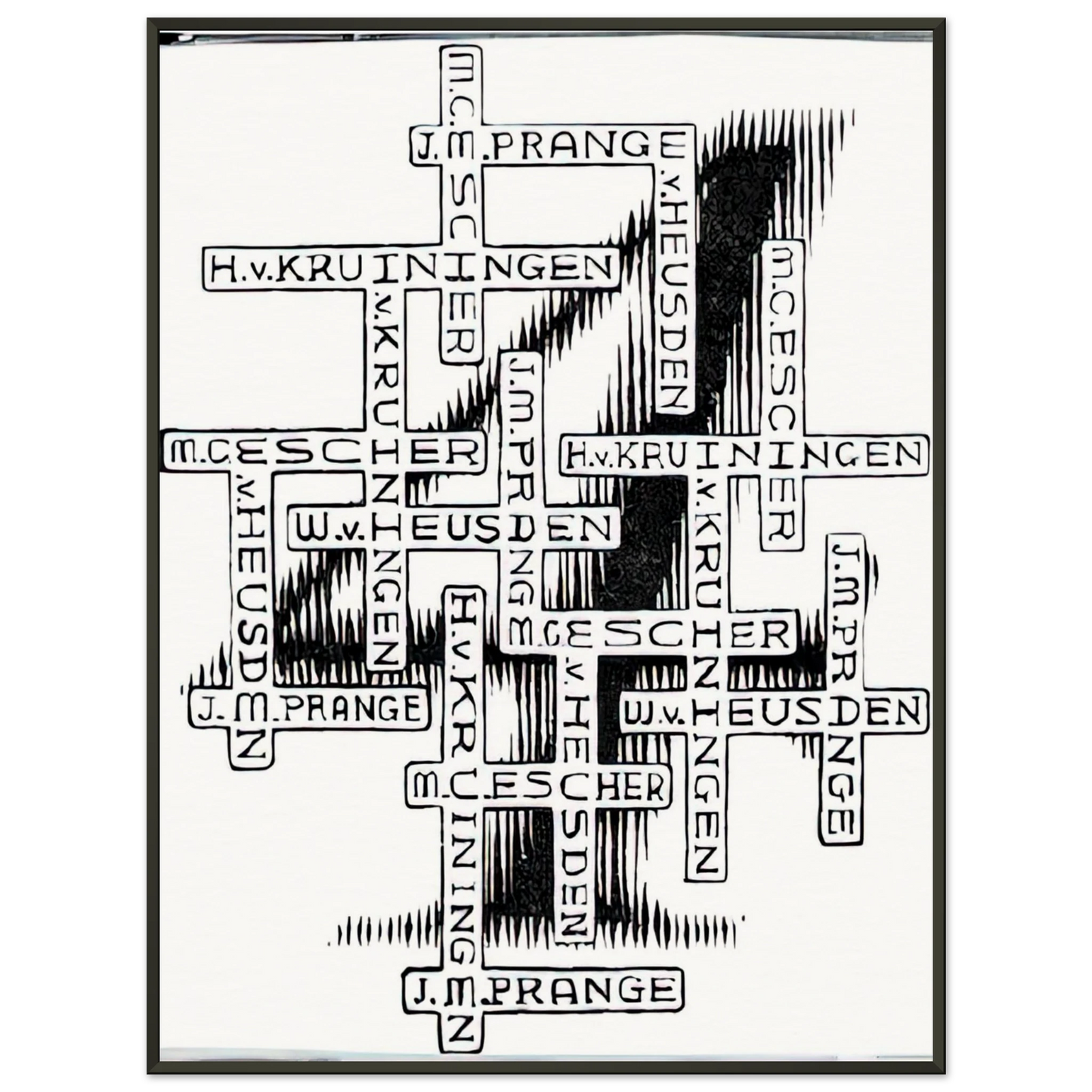 MC Escher  ESCHER 29 Framed Art Print  - Aluminum Frame - 60x80 cm / 24x32 inches