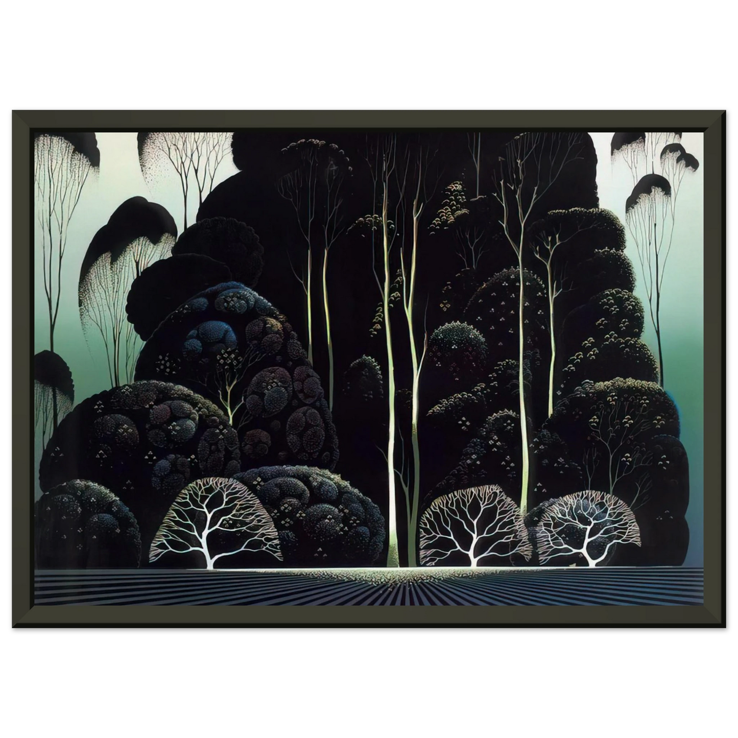 Eyvind Earle Eucalyptus Framed Art Print - Aluminum Frame - 40x50 cm / 16x20 inches