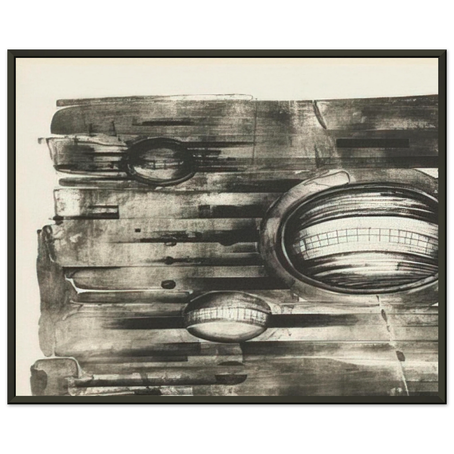 Lee Bontecou FOURTH STONE 1963 Framed Art Print - Aluminum Frame - 70x100 cm / 28x40 inches