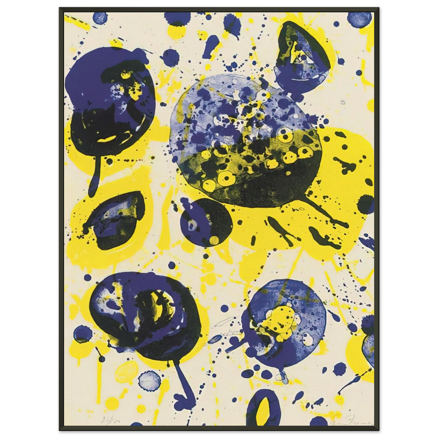 Sam Francis Untitled from Pasadena Box Lembark L61 Framed Art Print - Aluminum Frame - 60x80 cm / 24x32 inches