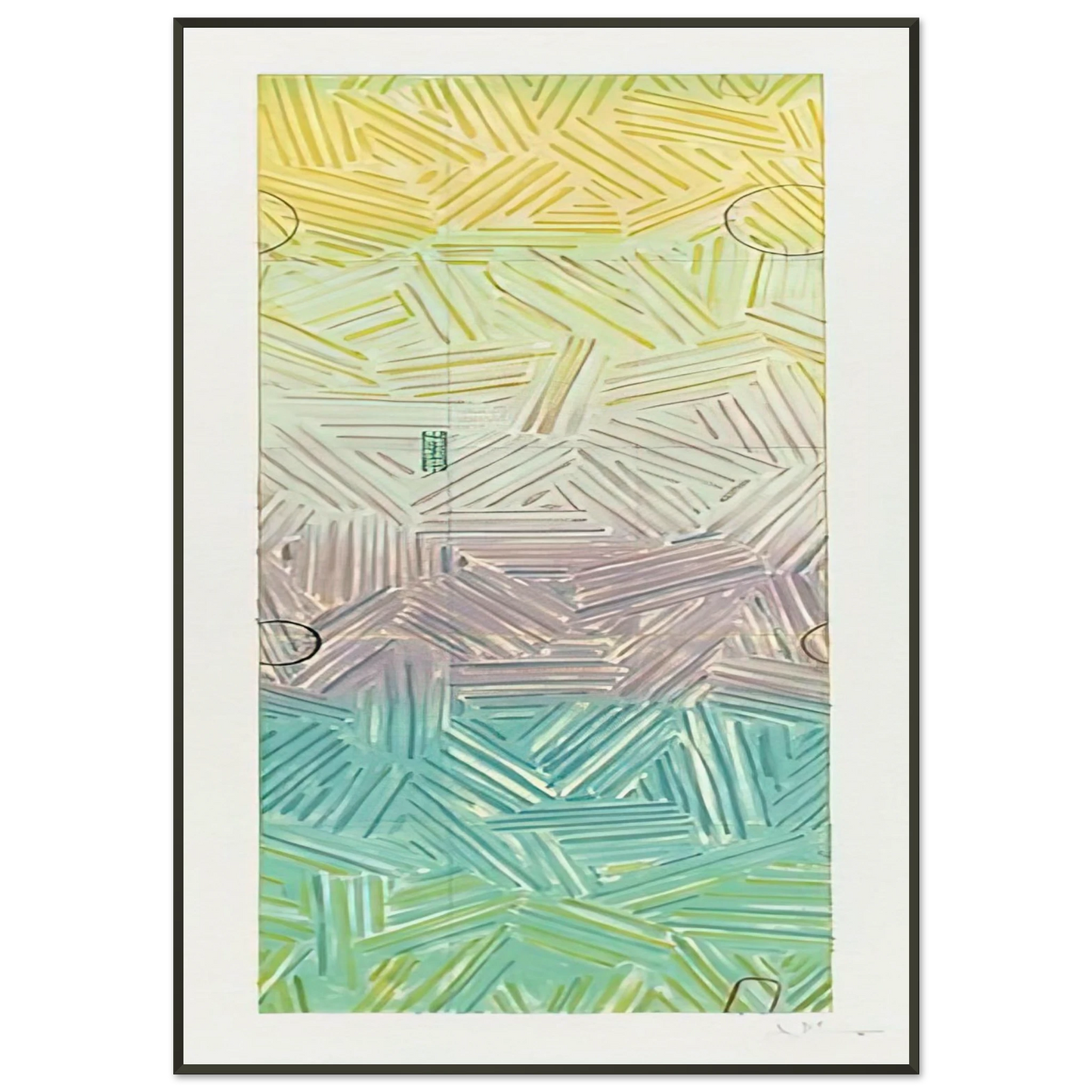 Jasper Johns USUYUKI ULAE 211 Framed Art Print - Aluminum Frame - 21x29.7 cm / 8x12"