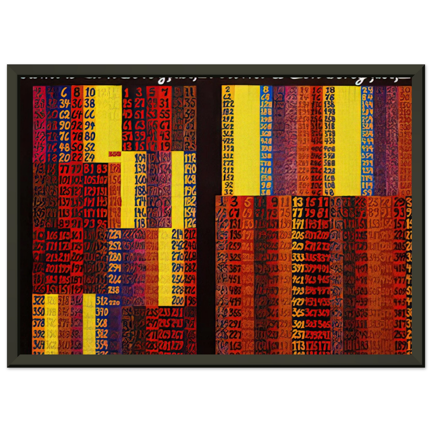 Alfred Jensen Remote Sensing Per I II 1979 Framed Art Print - Aluminum Frame - 70x100 cm / 28x40 inches