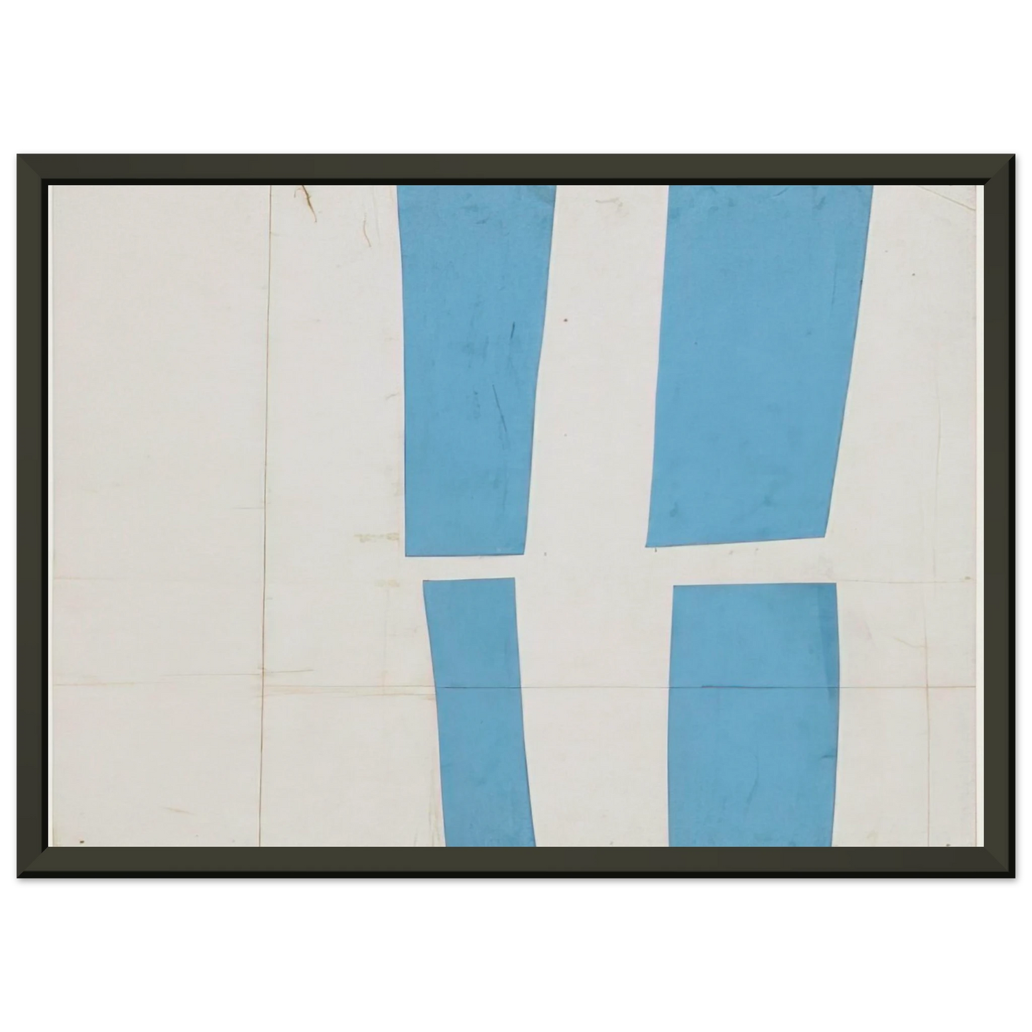 Ellsworth Kelly Blue and White Framed Art Print - Aluminum Frame - 40x50 cm / 16x20 inches