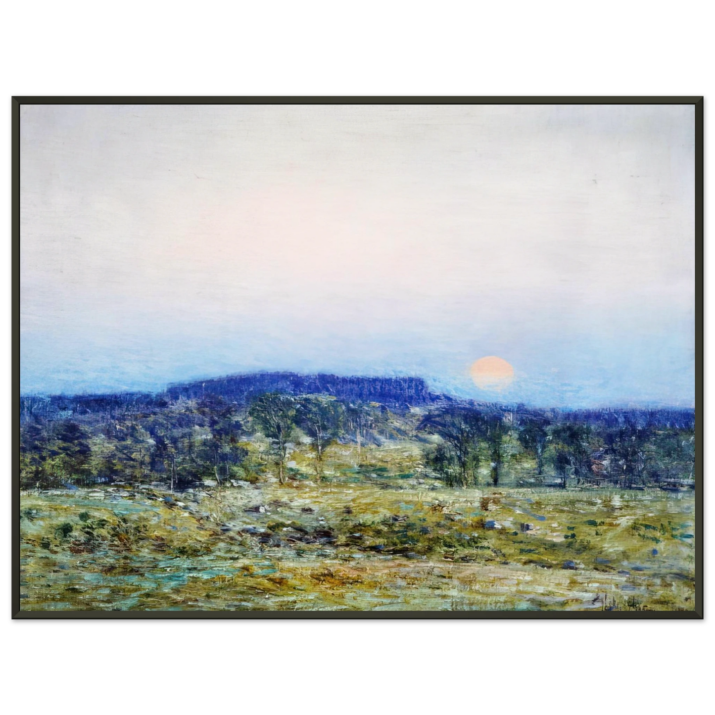 Childe Hassam September Moonrise Framed Art Print - Aluminum Frame - 40x50 cm / 16x20 inches
