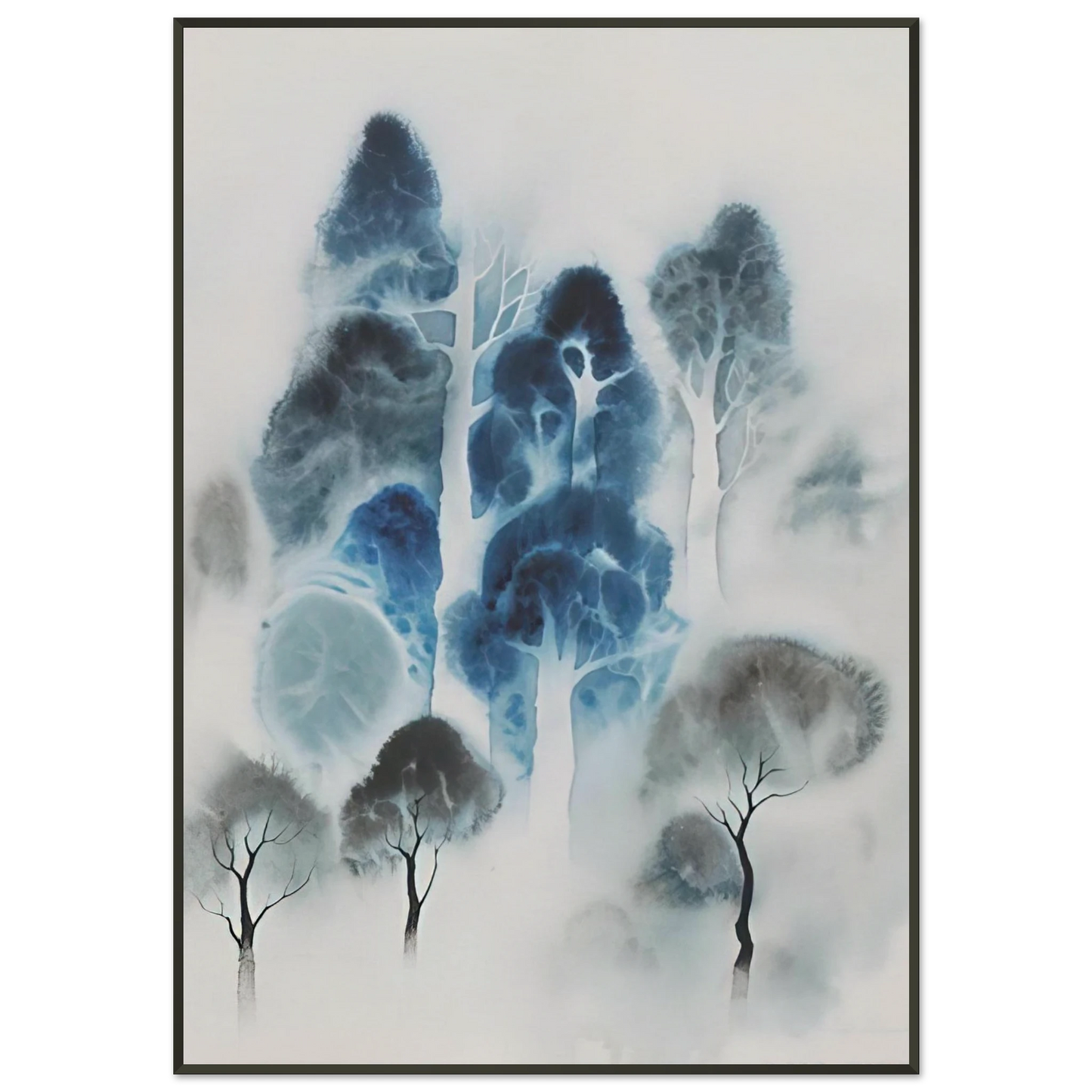Eyvind Earle Woodland Framed Art Print - Aluminum Frame - 21x29.7 cm / 8x12"