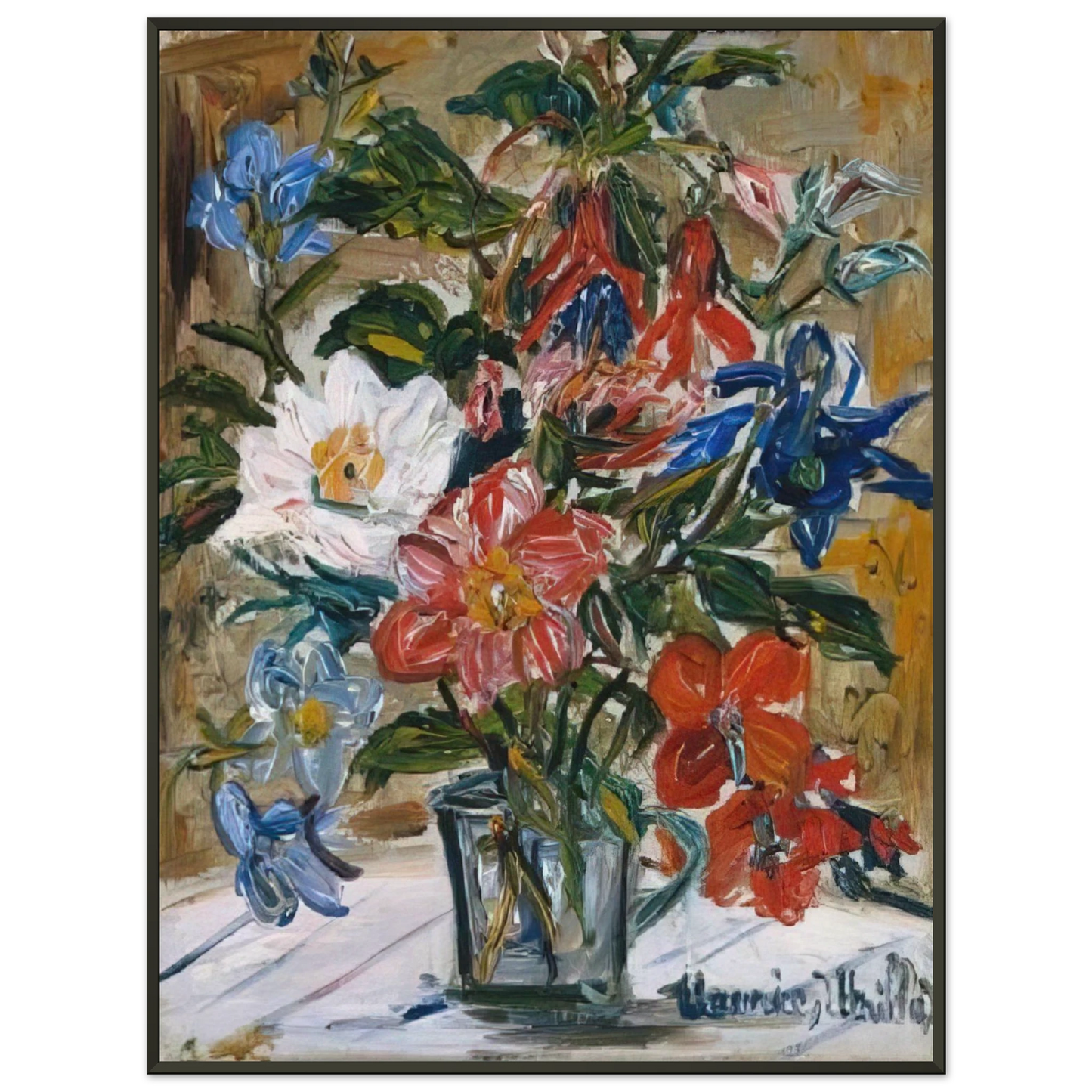 Maurice Utrillo VASE WITH FLOWERS Framed Art Print - Aluminum Frame - 70x100 cm / 28x40 inches