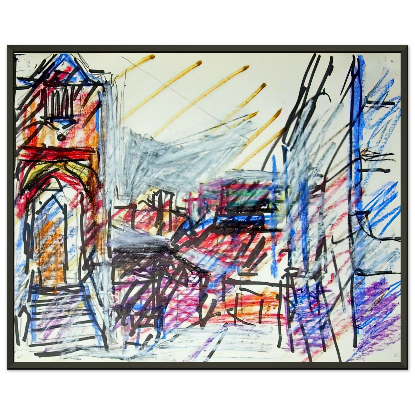 Frank Auerbach TO THE STUDIOS Framed Art Print - Aluminum Frame - 60x80 cm / 24x32 inches