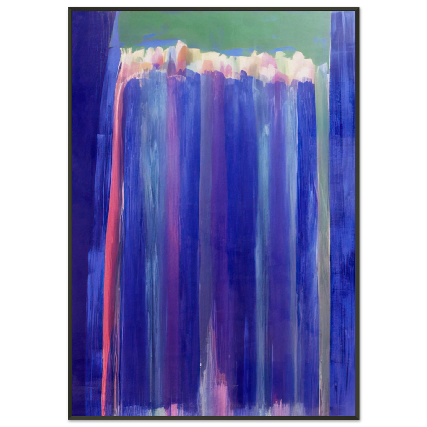 Ronnie Landfield Marine Mystery 1972 Framed Art Print - Aluminum Frame - 21x29.7 cm / 8x12"