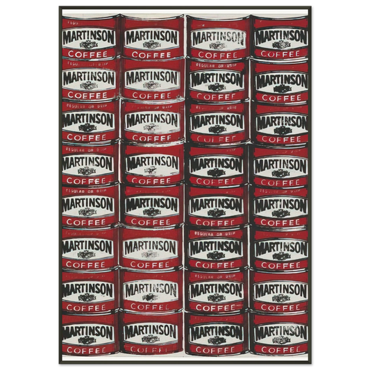 Andy Warhol  Martinson Coffee Framed Art Print  - Aluminum Frame - 21x29.7 cm / 8x12"