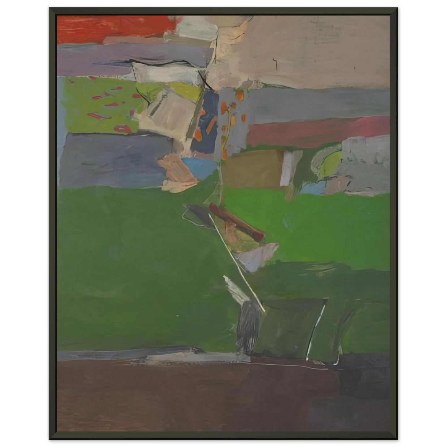 Richard Diebenkorn Berkeley 13 Framed Art Print - Aluminum Frame - 40x50 cm / 16x20 inches