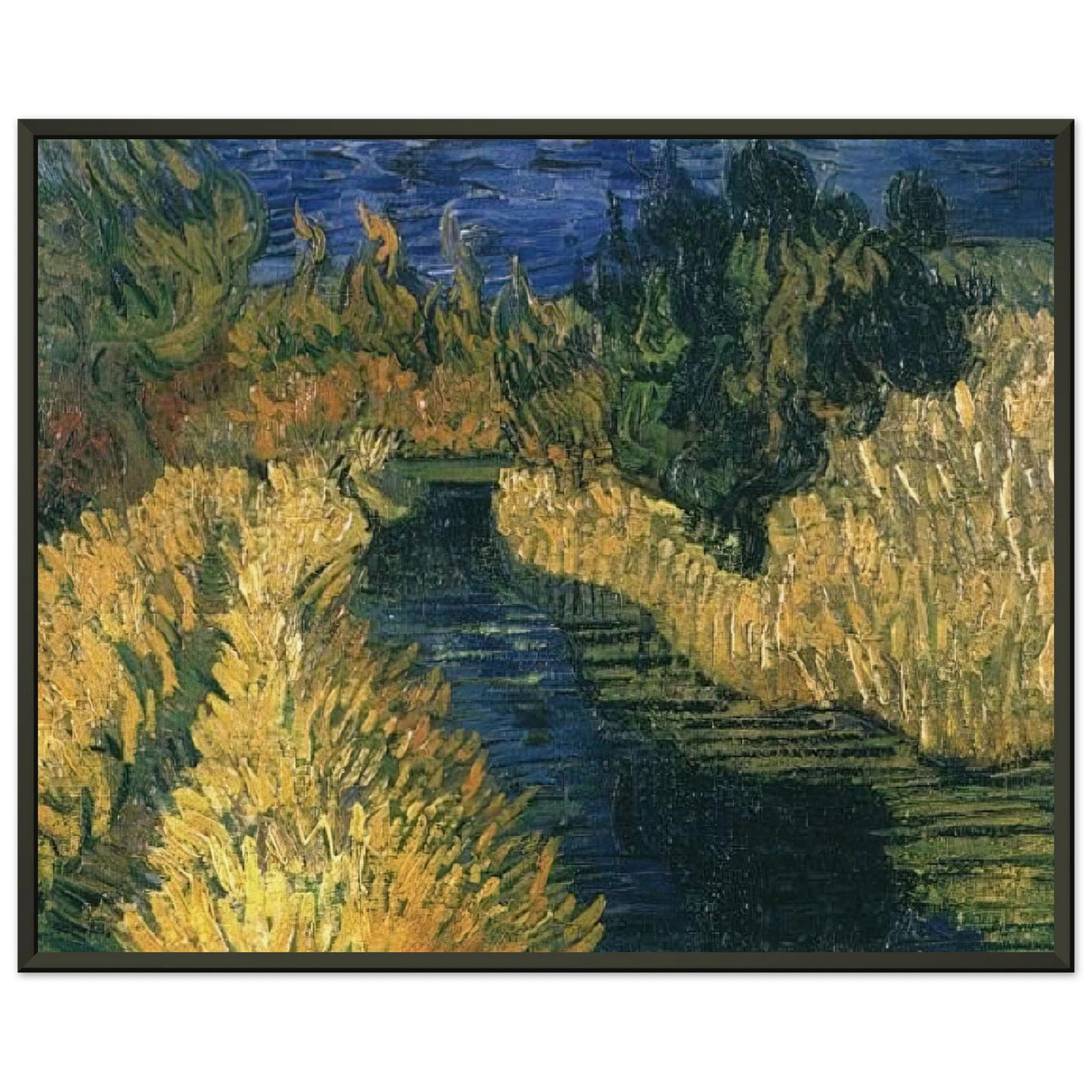 Vincent van Gogh  The Little Stream Framed Art Print  - Aluminum Frame - 70x100 cm / 28x40 inches
