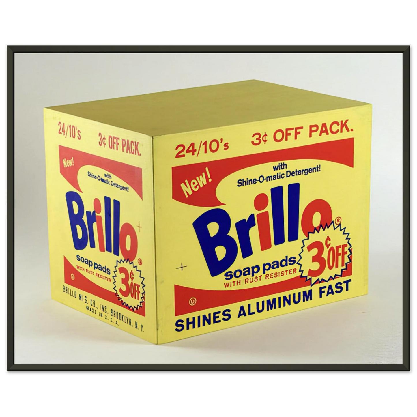 Andy Warhol Brillo Box 3c Off Framed Art Print - Aluminum Frame - 60x80 cm / 24x32 inches