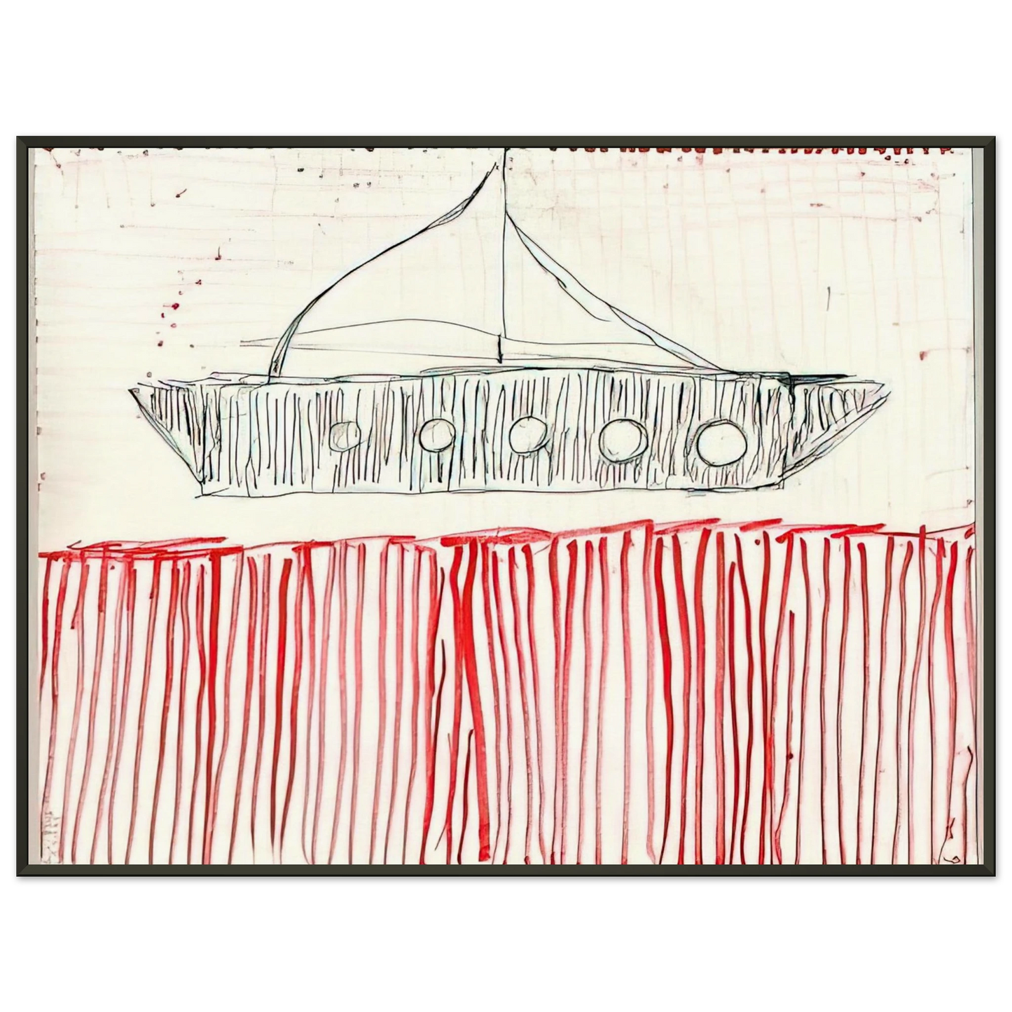 Louise Bourgeois BE CALME OCTOBER 1ST 31ST 2004 0 Framed Art Print - Aluminum Frame - 40x50 cm / 16x20 inches